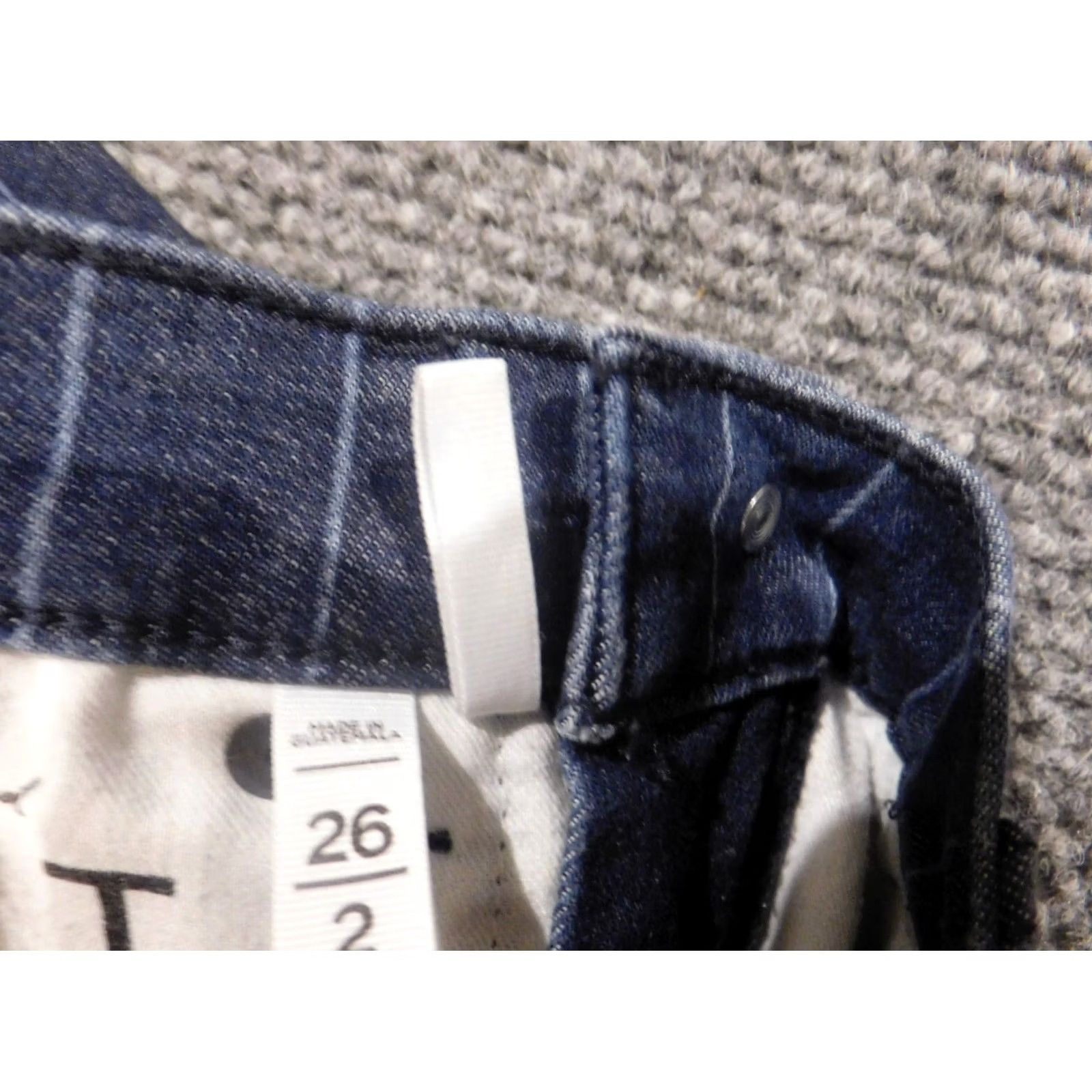 Loft Ann Taylor LOFT Jeans Denim Skinny 2 Blue Womens Striped Stretch Regular 28in Zip Pockets Size 30" / US 8 / IT 44 - 6 Thumbnail