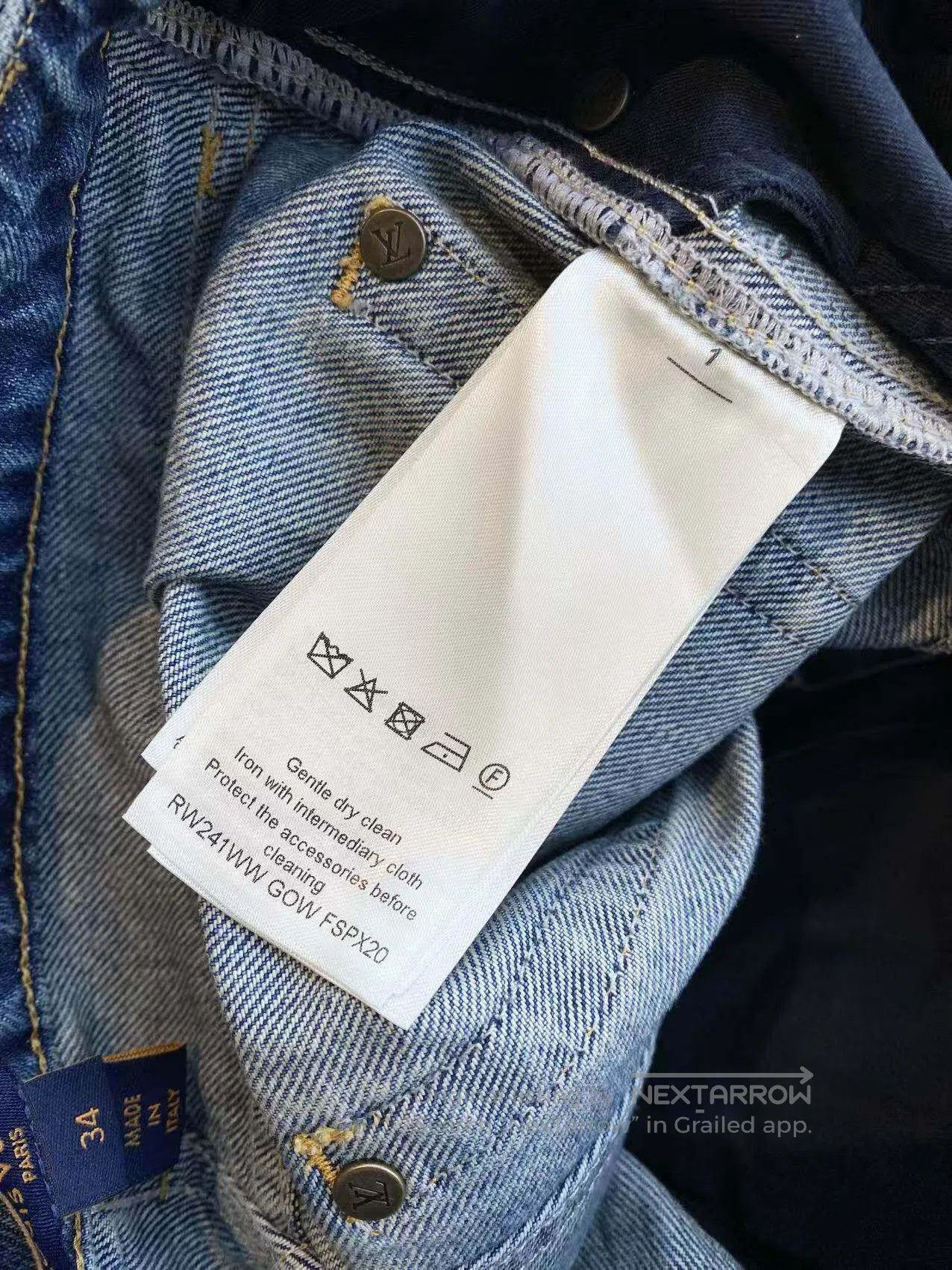 Louis Vuitton Louis Vuitton Presbyopia leather brand wide-leg jeans| Size 42" / US 20 - 5 Thumbnail