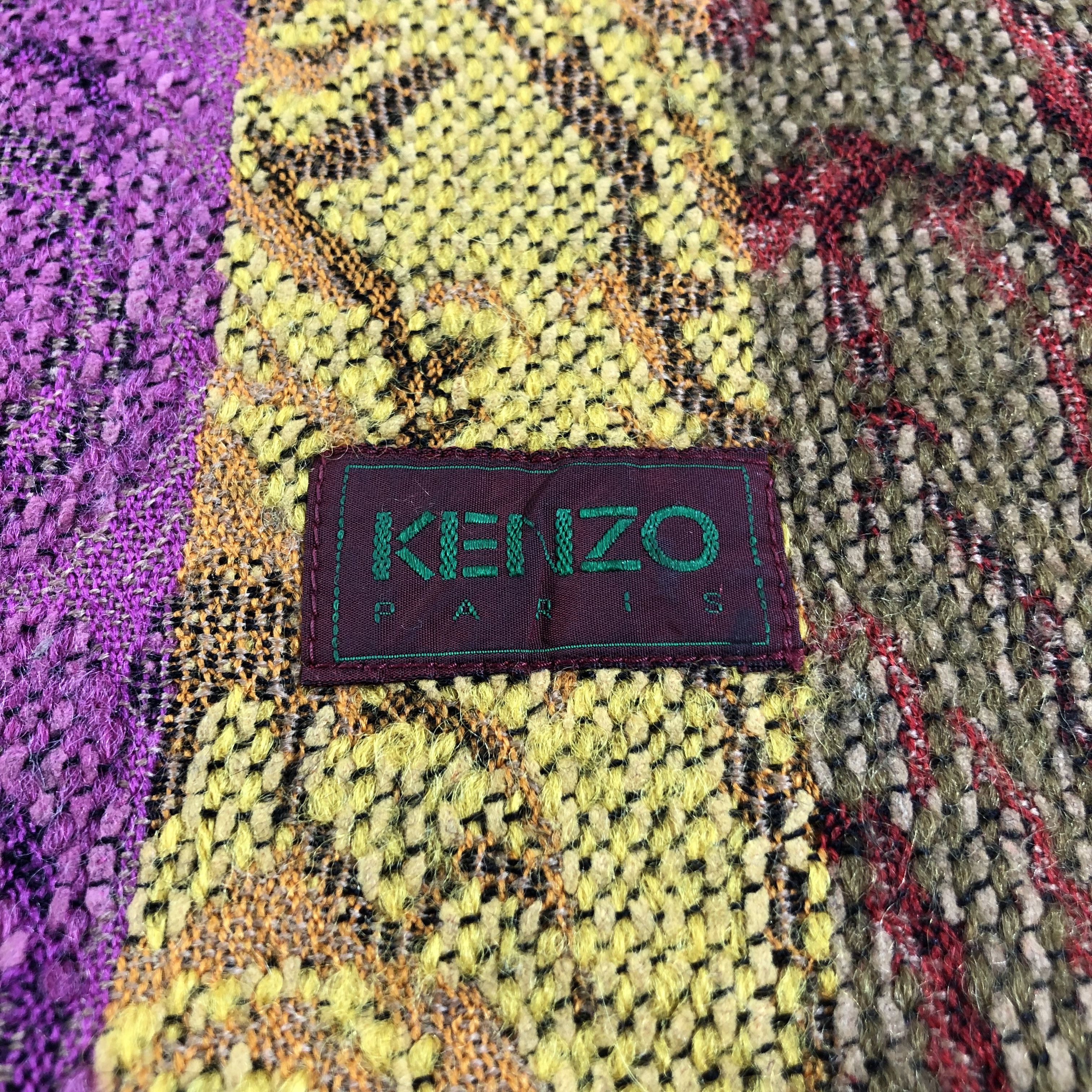 Kenzo Kenzo Colorful Wool Scarf Muffler V1195 Size ONE SIZE - 4 Thumbnail