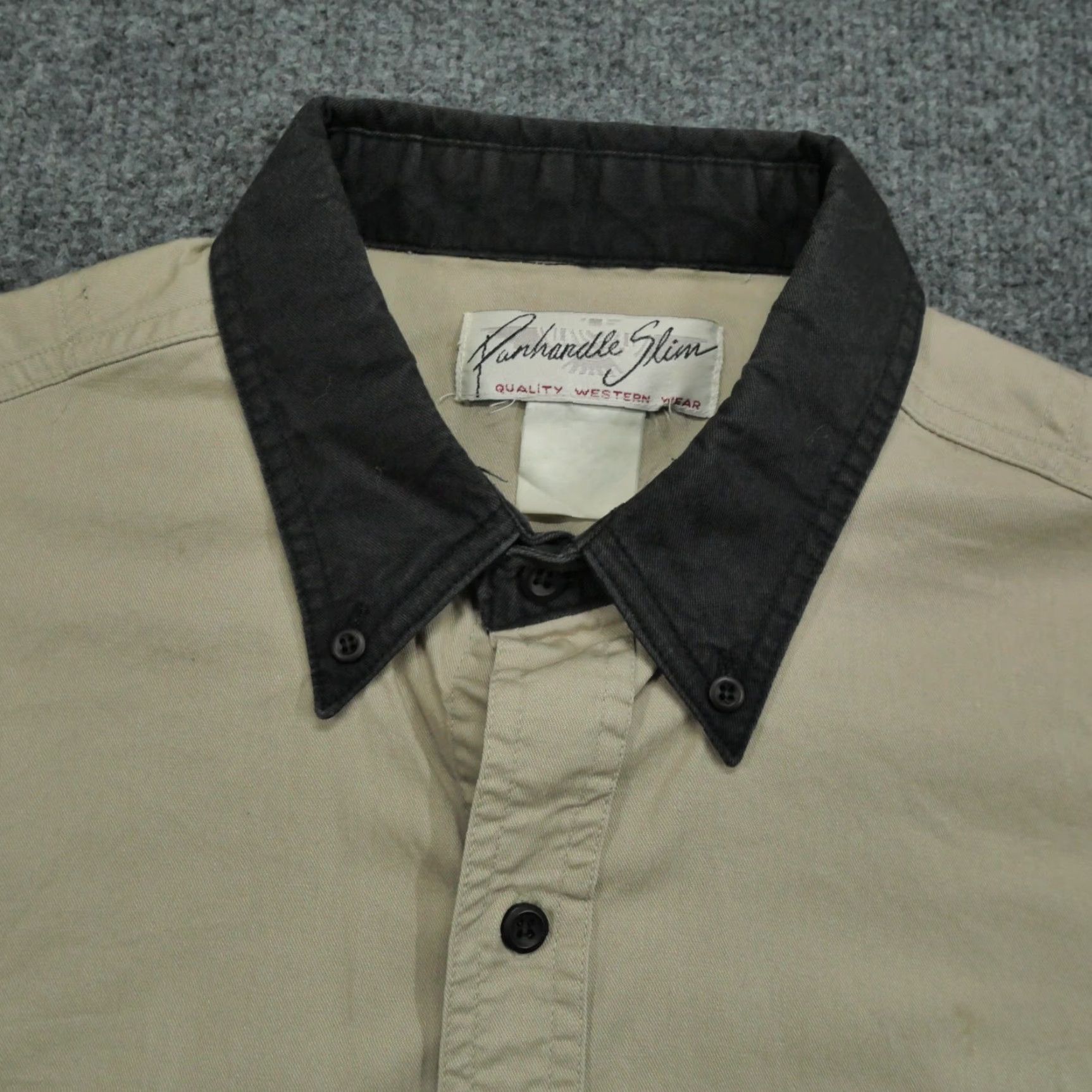 Vintage VINTAGE Panhandle Slim Shirt Mens XL Tan Black Button Up Western 90s Cowboy Western Shirt Men XL Size US XL / EU 56 / 4 - 4 Thumbnail
