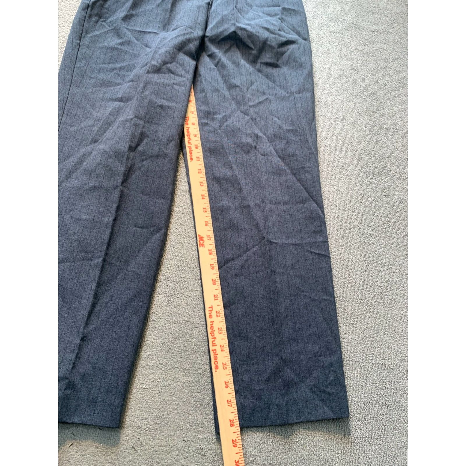 Lee VINTAGE Kathie Lee Dress Pants Gray Womens Size 12 Polyester Size 34" / US 12 / IT 48 - 2 Thumbnail
