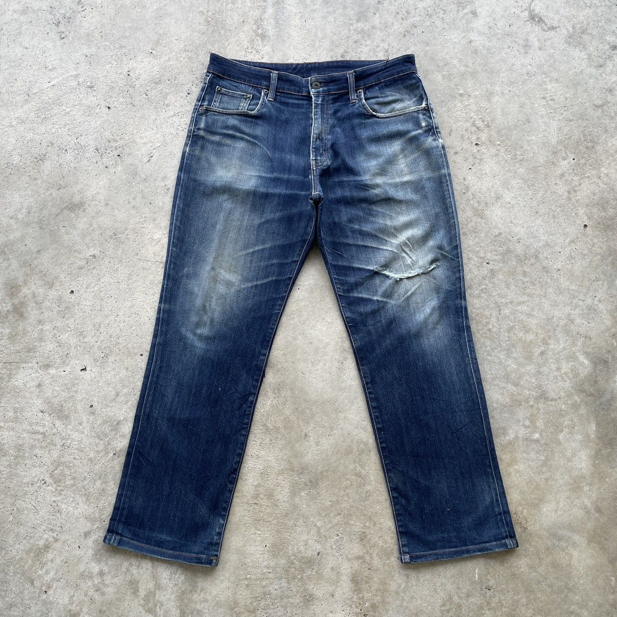 Japanese Brand W34💥 Vintage Japanese Distressed Faded Jeans Denim Pants Size US 34 / EU 50 - 1 Thumbnail