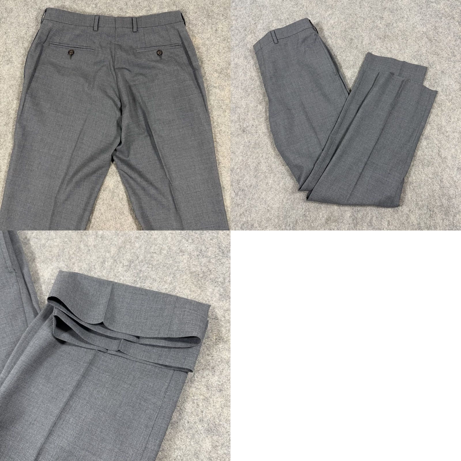 Ralph Lauren Lauren Ralph Lauren Slim Fit Trouser Pants Men's 32Wx30L Gray Wool Flat Front Button Zipper Pockets Slim Fit 80s 90s Cities USA Modern Mens Size US 32 / EU 48 - 10 Thumbnail