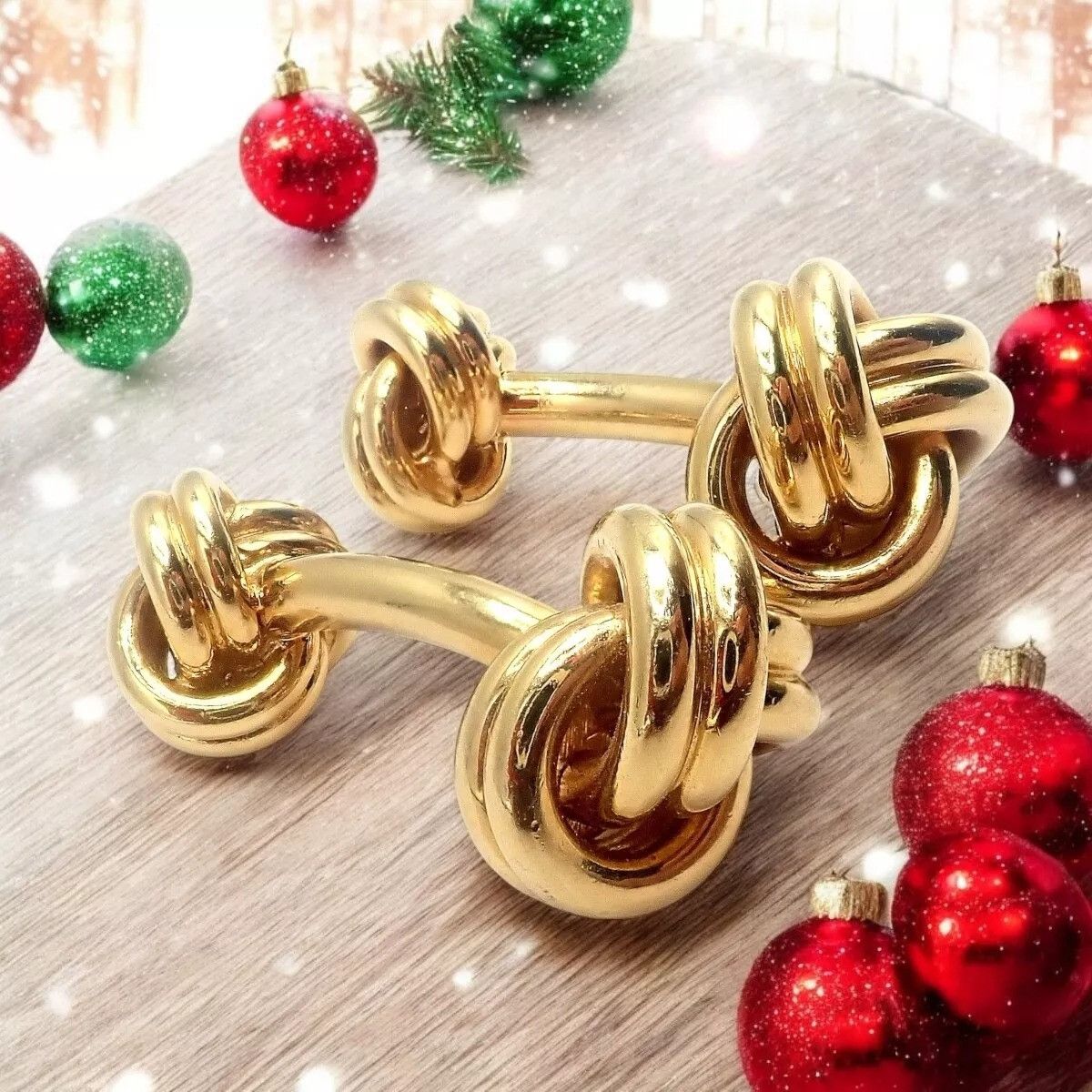 Tiffany & Co. Tiffany & Co 18k Yellow Gold Classic Love Knot Cufflinks Size ONE SIZE - 2 Thumbnail