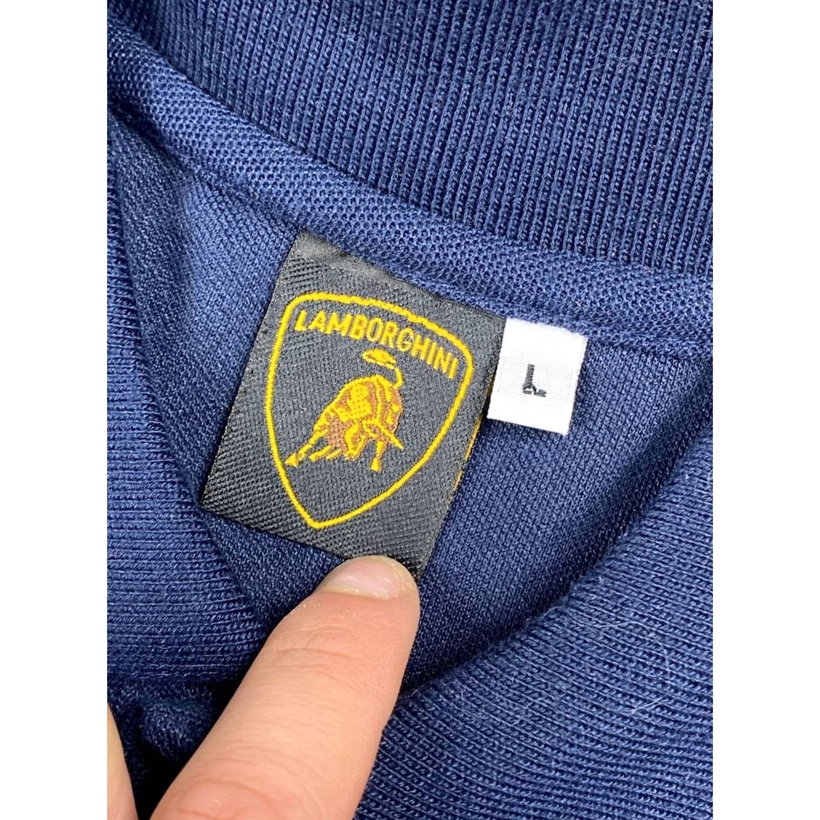 Lamborghini VINTAGE Lamborghini Polo Shirt Big Logo Men Size L Blue Size US L / EU 52-54 / 3 - 7 Thumbnail