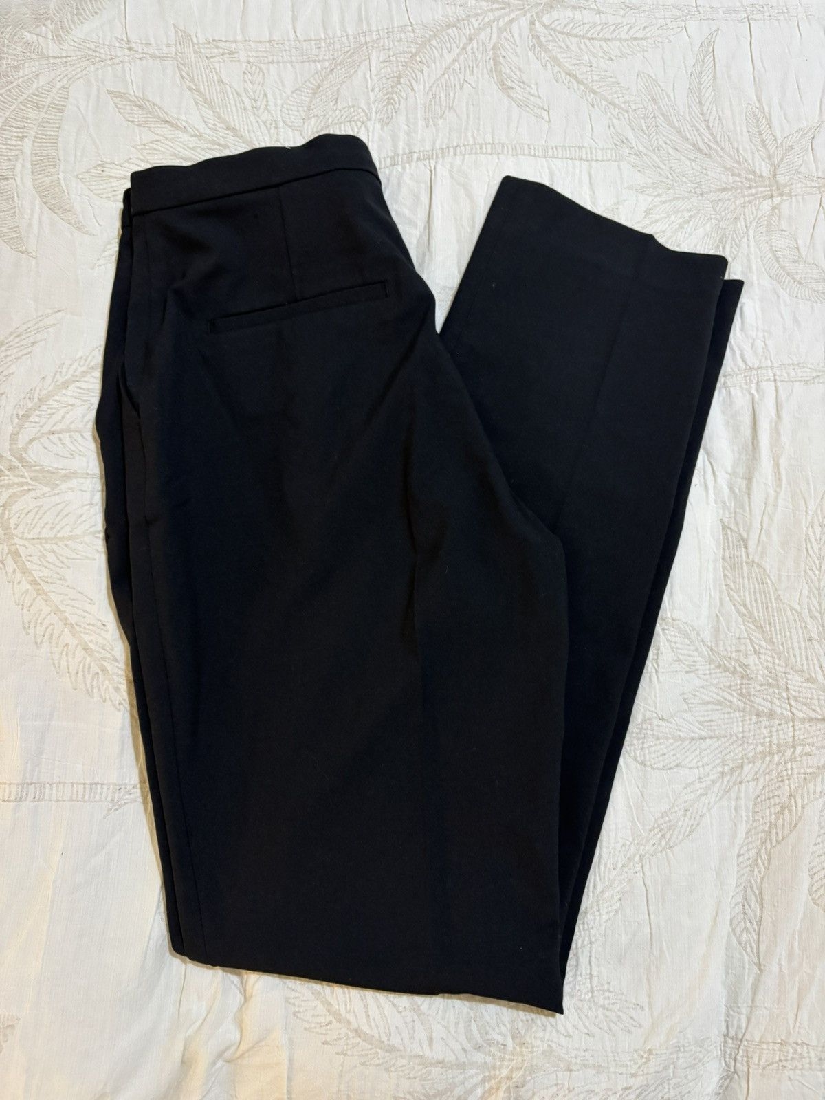 H&M Black Straight Leg Trousers Size 27" / US 4 / IT 40 - 1 Thumbnail