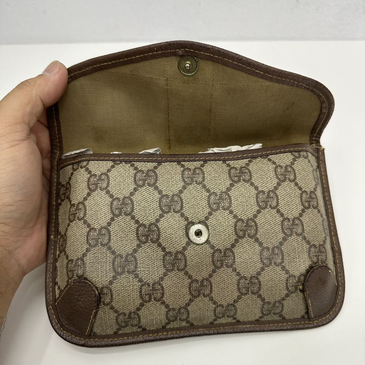 Gucci ‼️YES‼️ AUTHENTIC VINTAGE GUCCI GG SUPREME POUCH CLUTCH BAG Size ONE SIZE - 13 Thumbnail