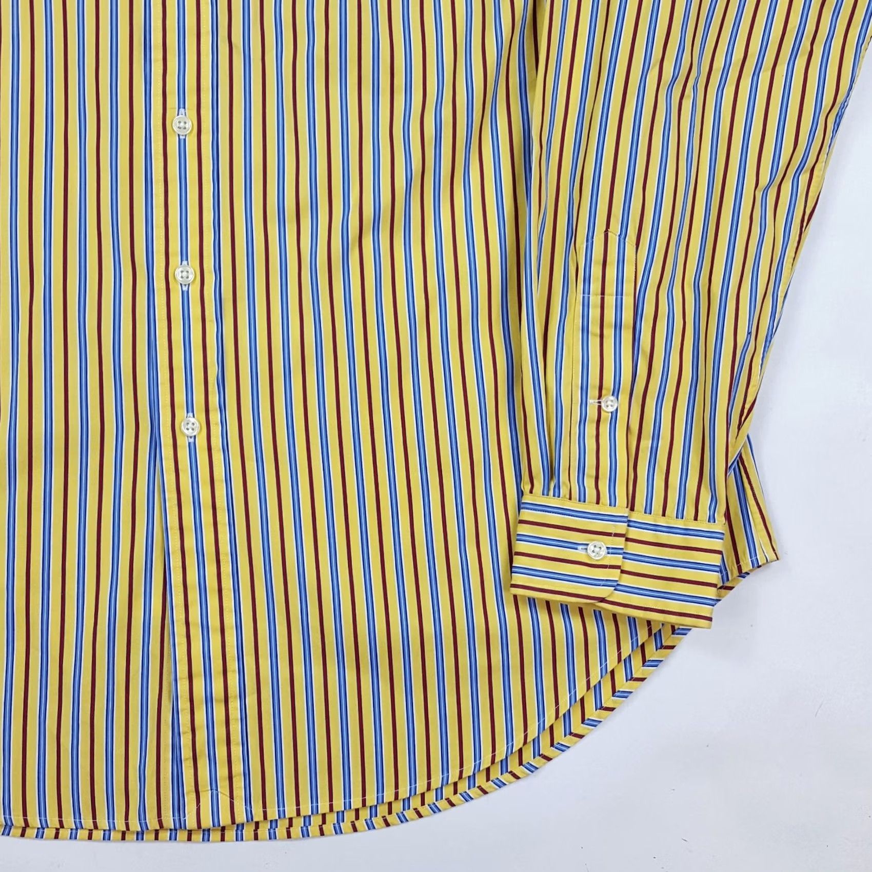 Ralph Lauren VINTAGE Ralph Lauren Yellow Striped Button Up Shirt XL Mens Collared Long Sleeve Classic Fit Size US XL / EU 56 / 4 - 4 Thumbnail
