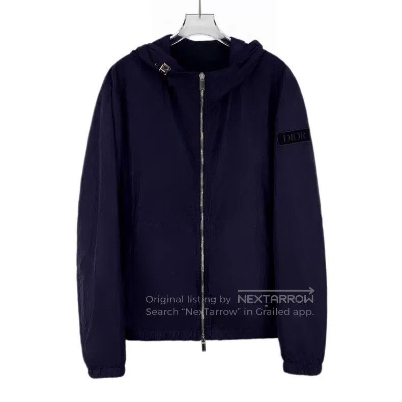 Dior Dior Dark blue logo hooded zipper long-sleeved jacket Size US M / EU 48-50 / 2 - 1 Thumbnail