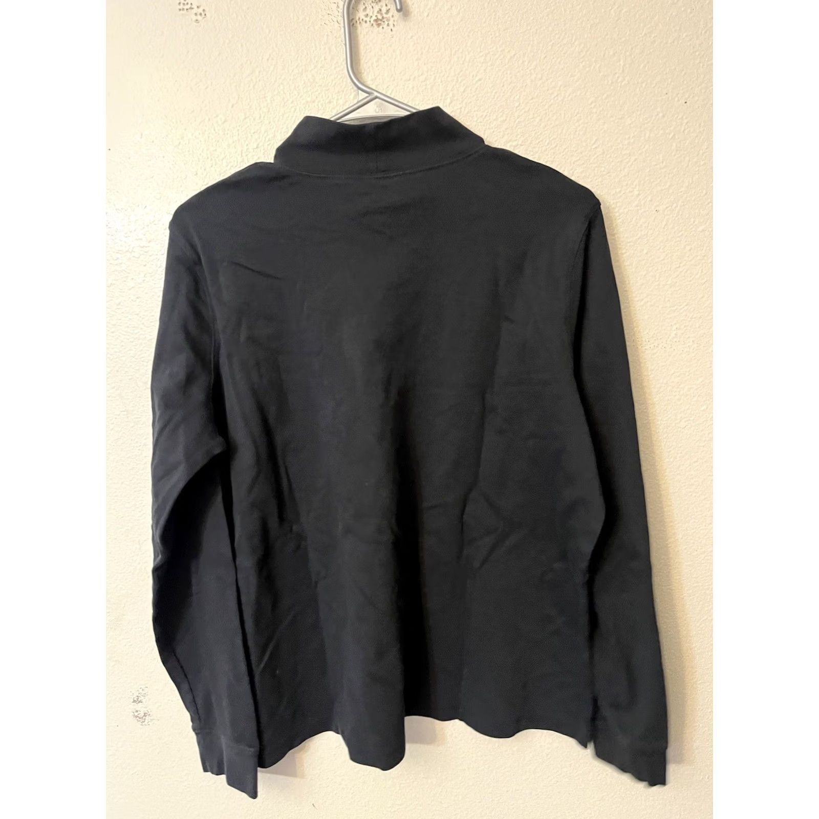 Vintage LL Bean Cotton Mock Neck Long Sleeve Top Black XL 188453 Interlock Size XL / US 12-14 / IT 48-50 - 3 Thumbnail