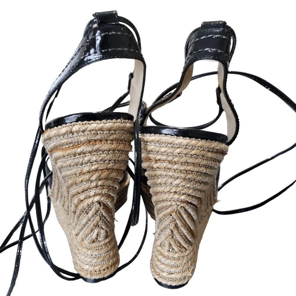 Jennifer Lopez CT1613b JLO Ladies Black NWOT High Wedge Sandal Size 9 Size US 9 / IT 39 - 6 Thumbnail