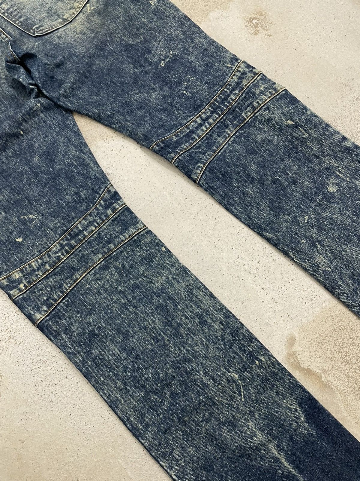 Other Rustic Dime Crazy Mudwash Distressed Biker Style Denim Pants Size US 34 / EU 50 - 12 Thumbnail