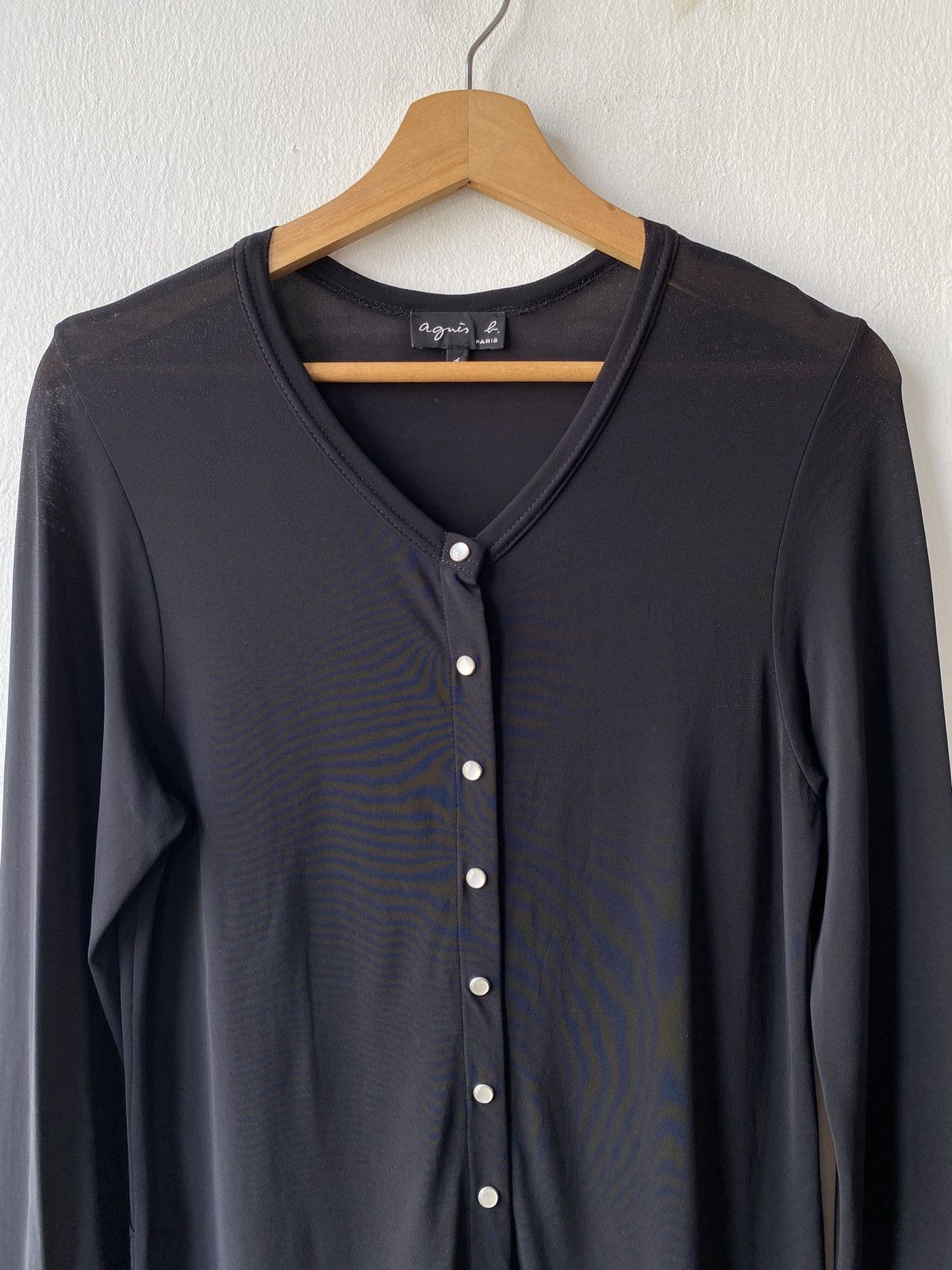 Japanese Brand × agnes b. Agnes B Strechable Long Cardigan Design Size S / US 4 / IT 40 - 5 Thumbnail