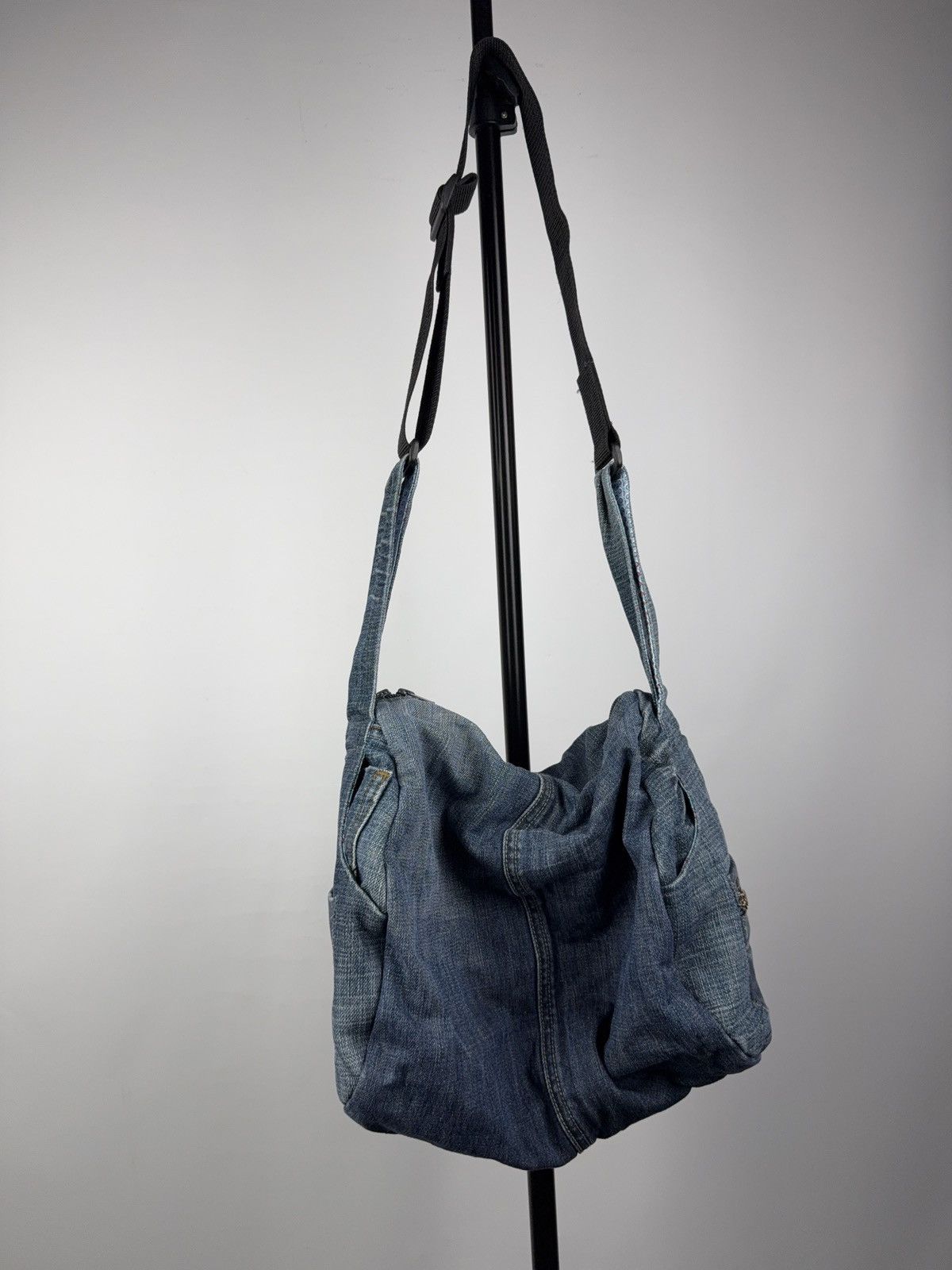 Japanese Brand Denim Avant Garde Shoulder Bag Y2K Vintage Jeans Patchwork Size ONE SIZE - 13 Thumbnail