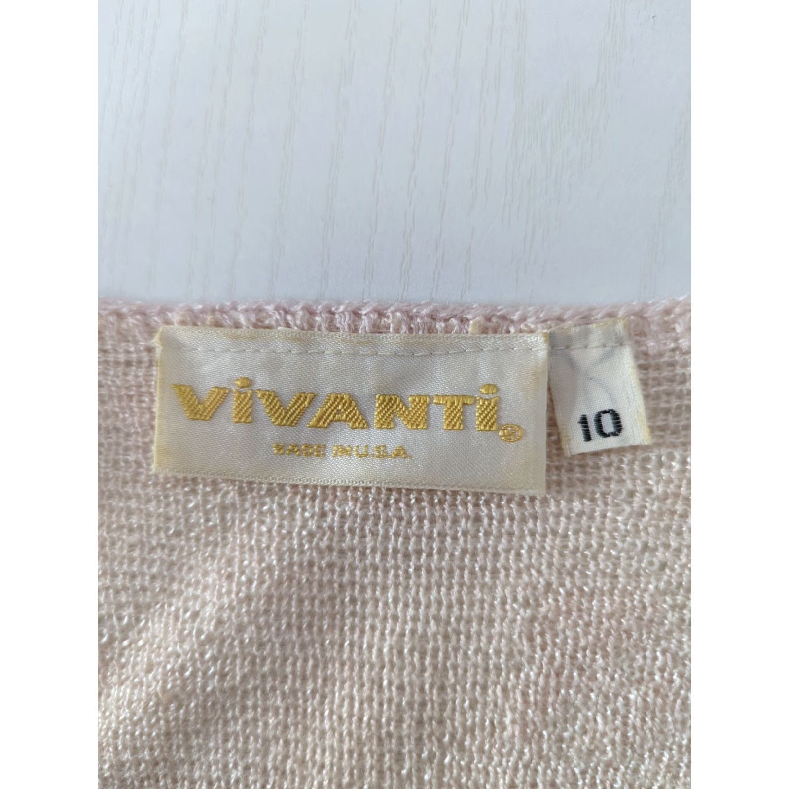 Vintage VINTAGE 80S Short Sleeve V Neck sweater skirt set Pink Floral Small 4/6 D2S Vivanti Top & Skirt Set Womens Size M / US 6-8 / IT 42-44 - 2 Thumbnail