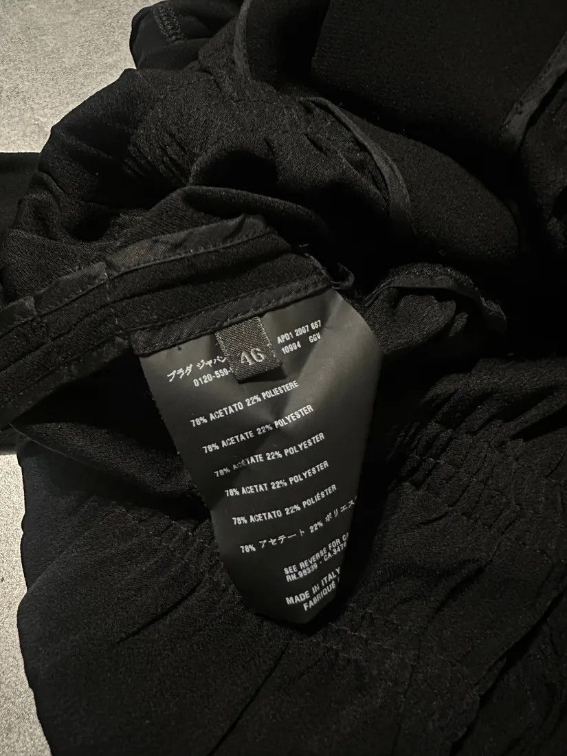 Prada × Vintage SS2007 Prada Black Pleats Shirt Size US S / EU 44-46 / 1 - 7 Thumbnail