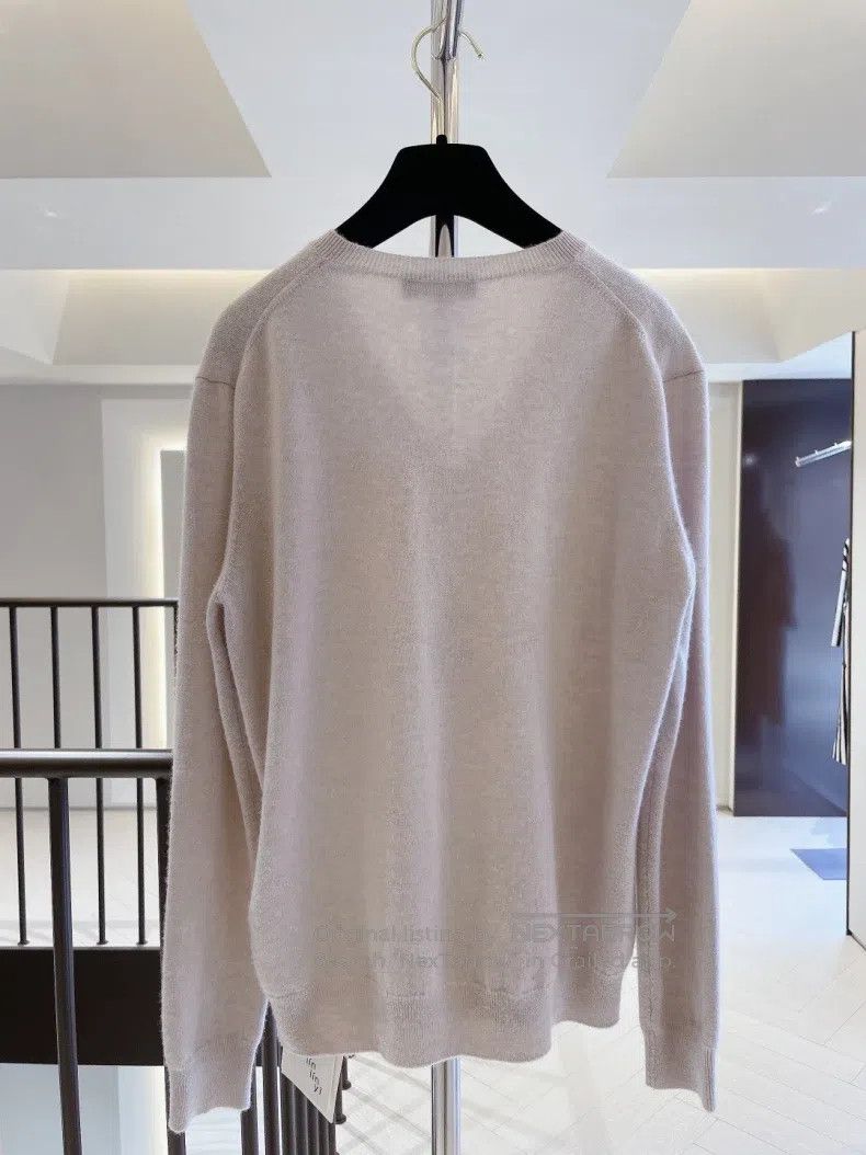 Loro Piana Loro Piana Geometric Diamond V-neck Cashmere Knit Top Size XS / US 0-2 / IT 36-38 - 2 Thumbnail