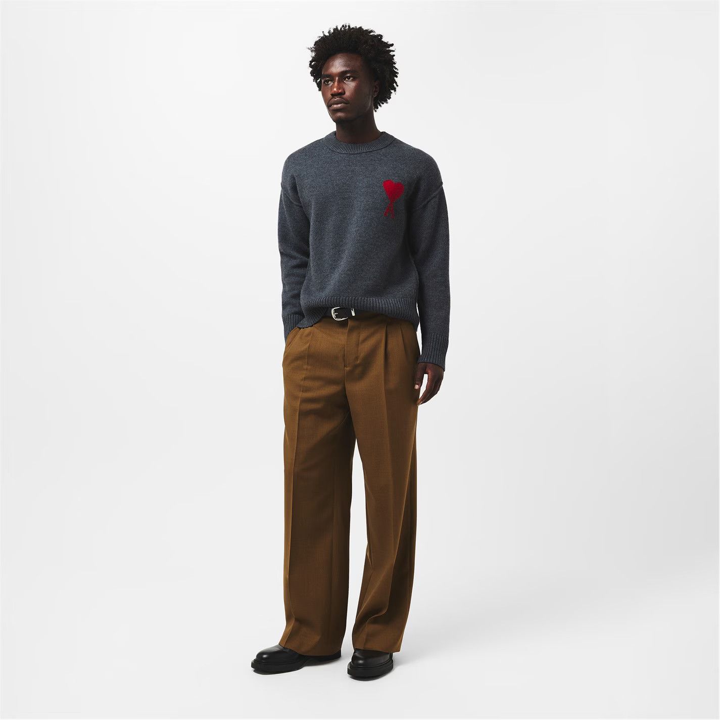 AMI o1g2r1mq0326 Straight Leg Trousers in Noisette Size US 32 / EU 48 - 6 Thumbnail