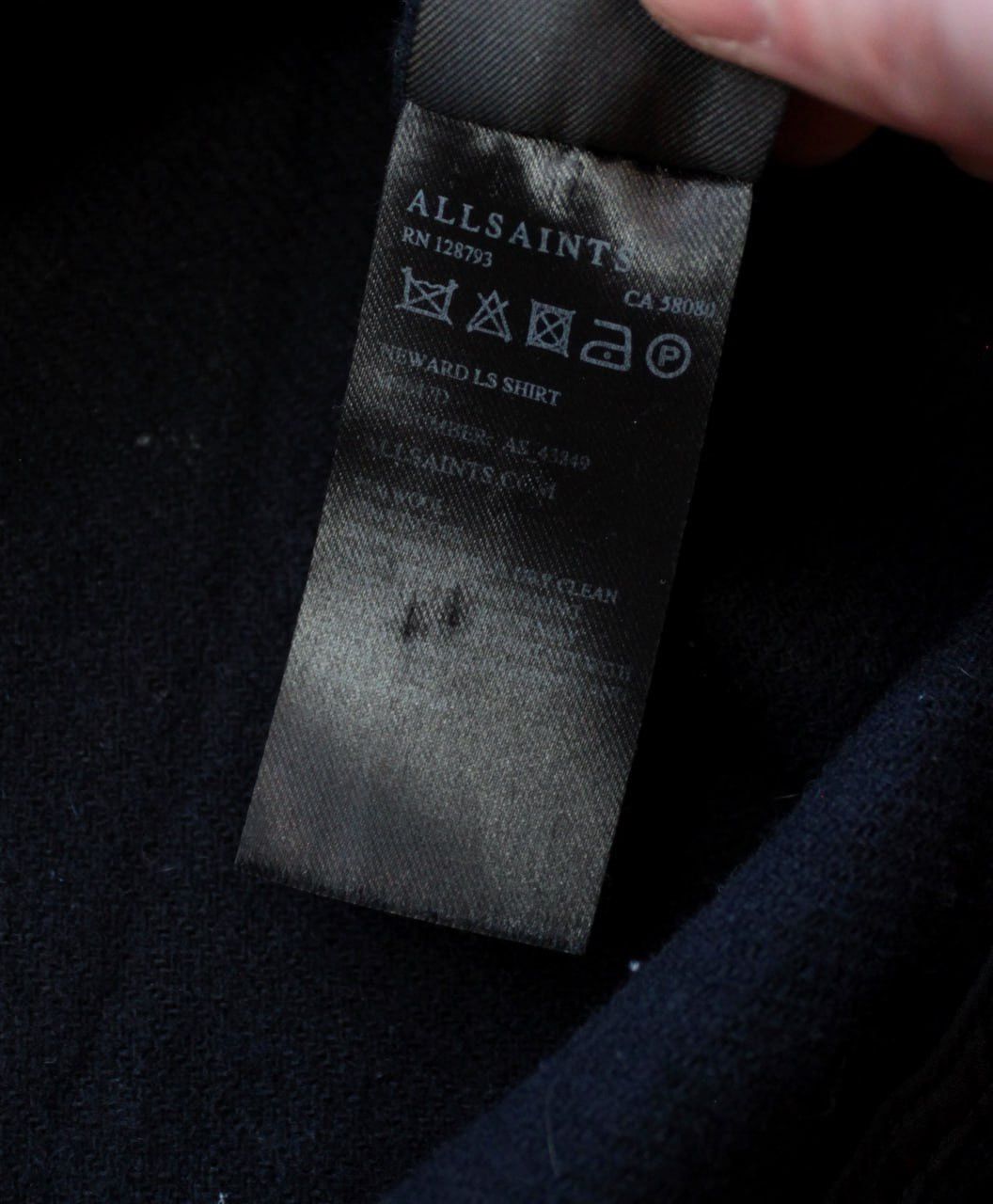 Allsaints 🔥 Allsaints Neward LS Shirt Wool Long Sleeve Button Blue Size US S / EU 44-46 / 1 - 5 Thumbnail
