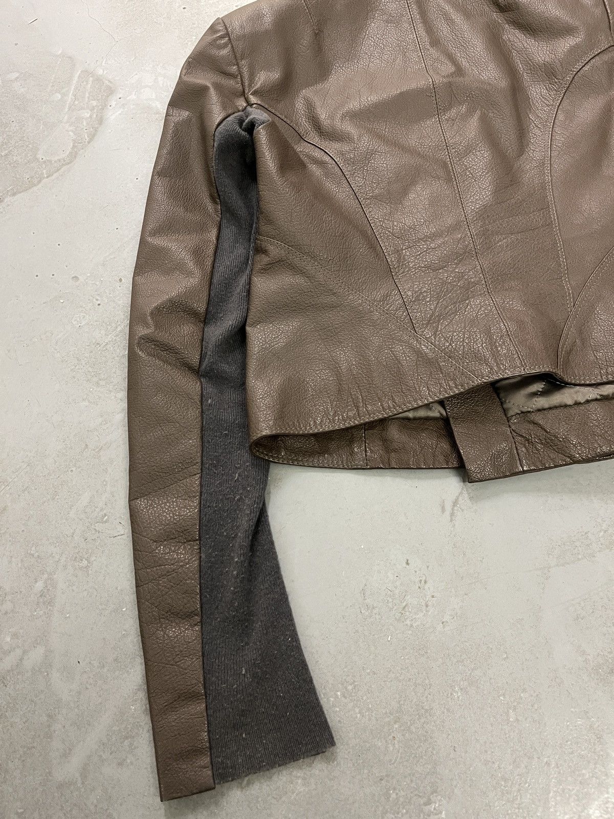 TWINSET Vintage Side Zipper Faded Leather Jacket Size S / US 4 / IT 40 - 12 Thumbnail