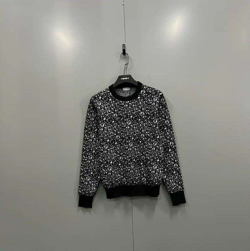 Dior Black Wool Long Sleeve Sweater 0089