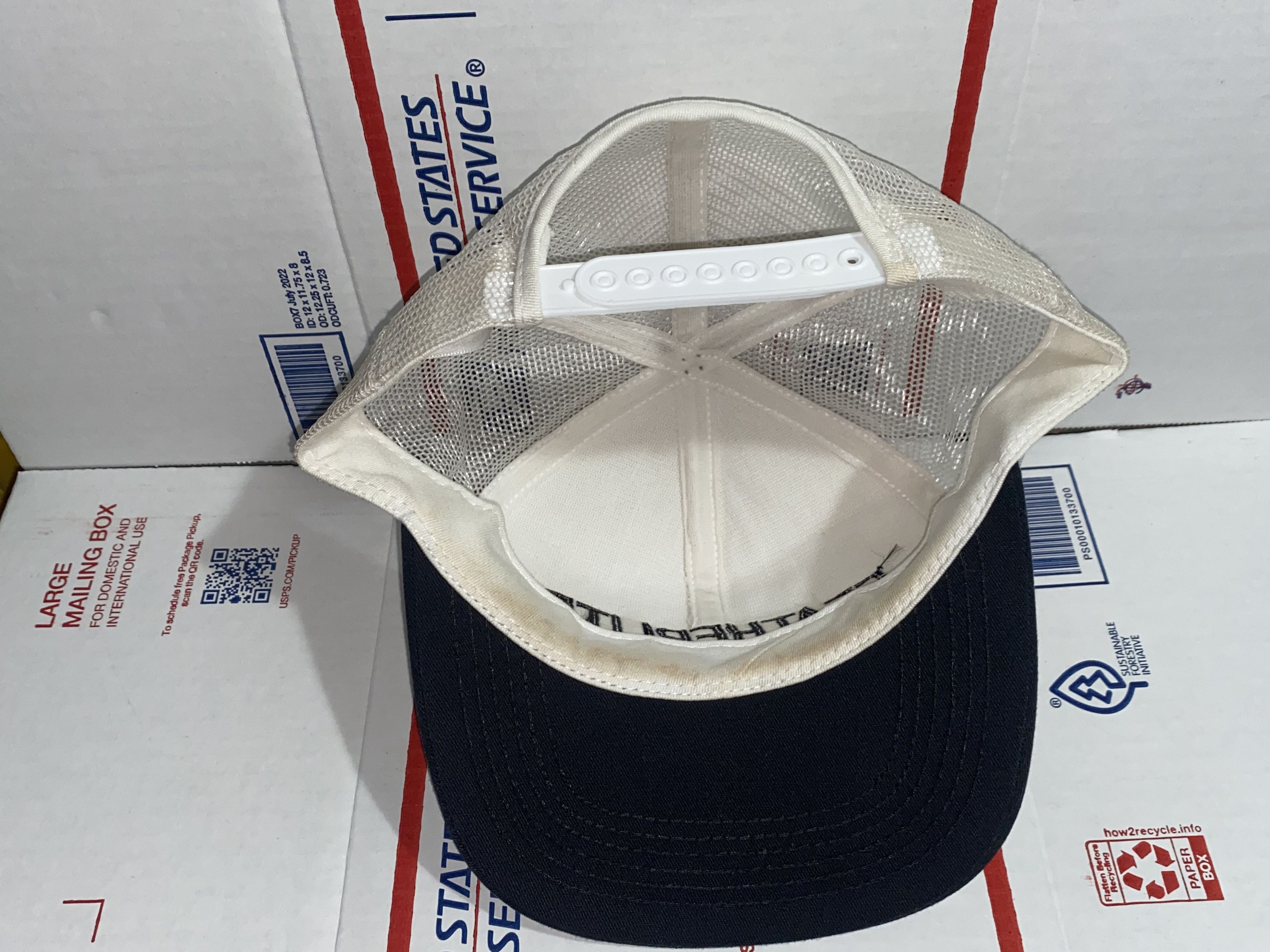 Vintage Snapback Trucker hat FEATHERLITE Co Cap Trailers horse rodeo Size ONE SIZE - 5 Thumbnail
