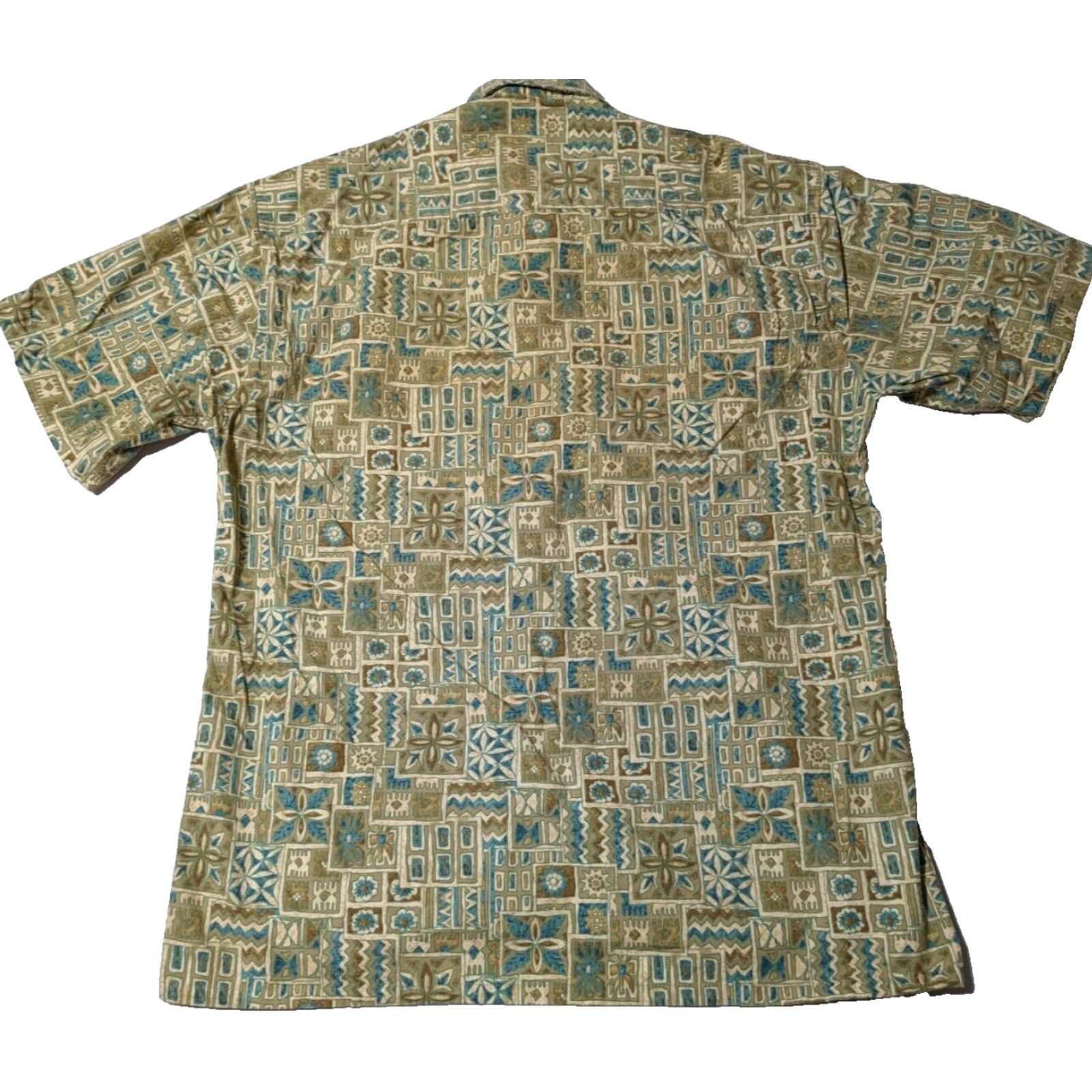 Pierre Cardin VINTAGE Pierre Cardin Men Medium Green Brown Abstract Geo Camp Shirt Size US M / EU 48-50 / 2 - 2 Thumbnail