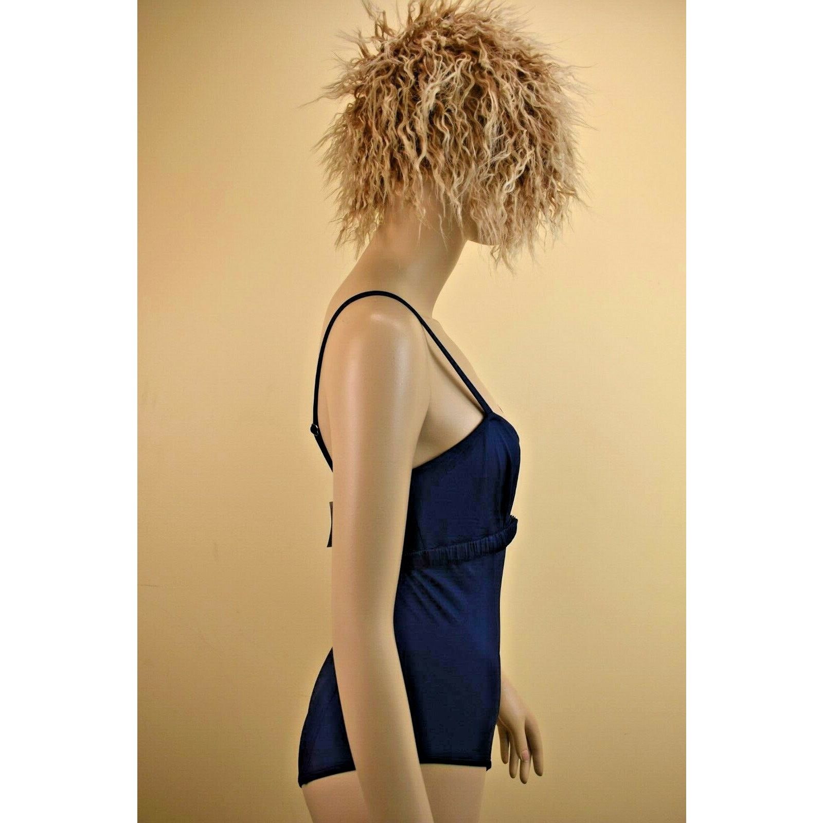 Dior DIOR BLUE NYLON NON ADJUSTABL BELTED ONE PIECE SWIMSUIT 10 Size ONE SIZE - 8 Thumbnail