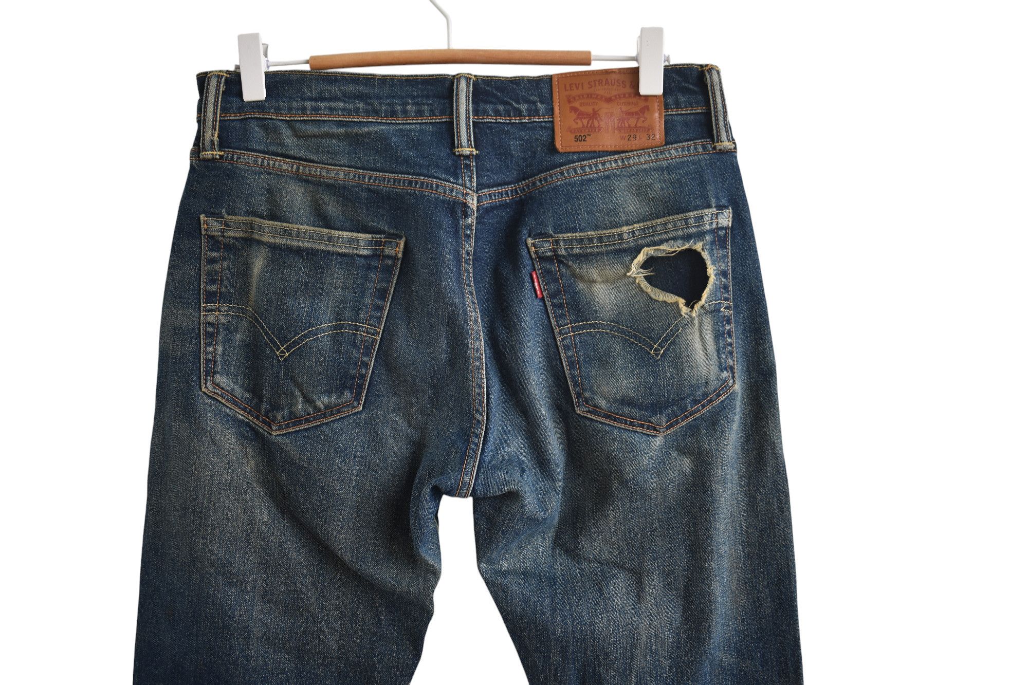 Levi's Vintage Levi's 502 Distress Denim W29 Size US 29 - 5 Thumbnail
