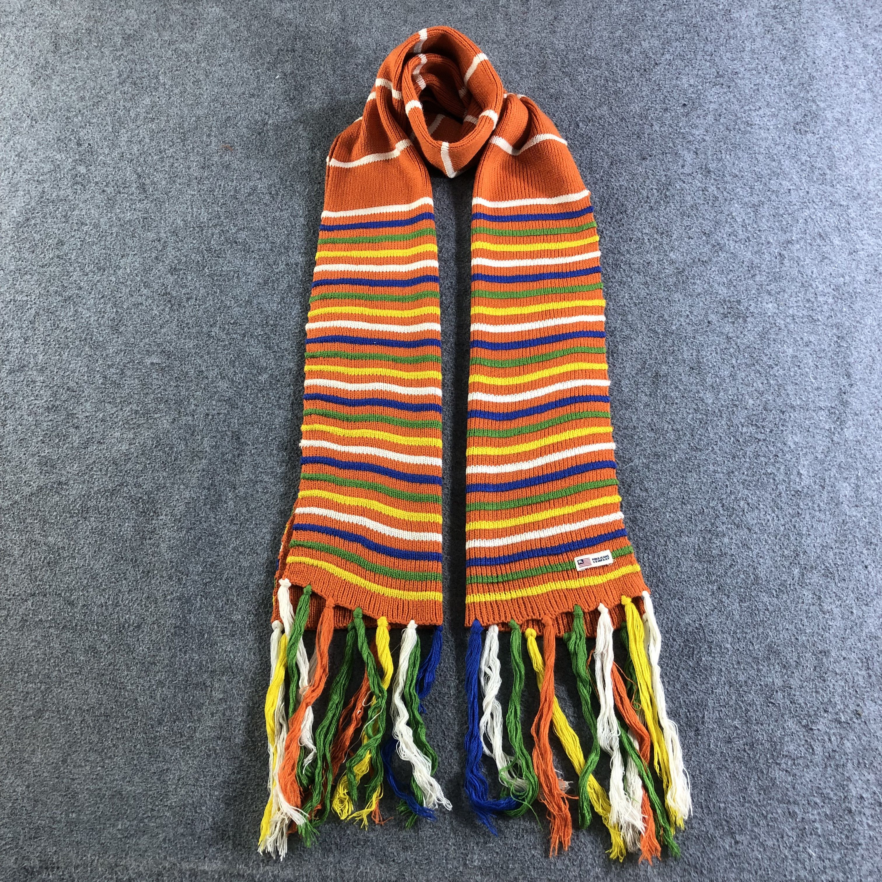 Polo Ralph Lauren Polo Ralph Lauren Striped Scarf Muffler Neckwear V2575 Size ONE SIZE - 1 Thumbnail