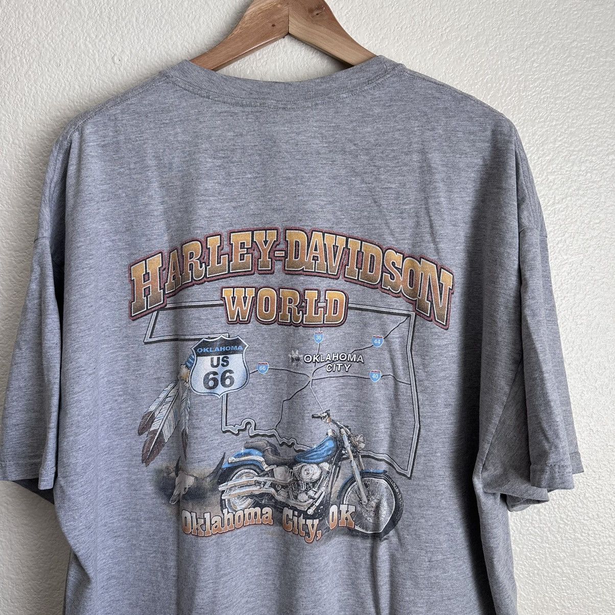 Harley Davidson Vintage Y2K 2005 Harley Davidson Gray Shirt Size XXL 2XL Size US XXL / EU 58 / 5 - 4 Thumbnail