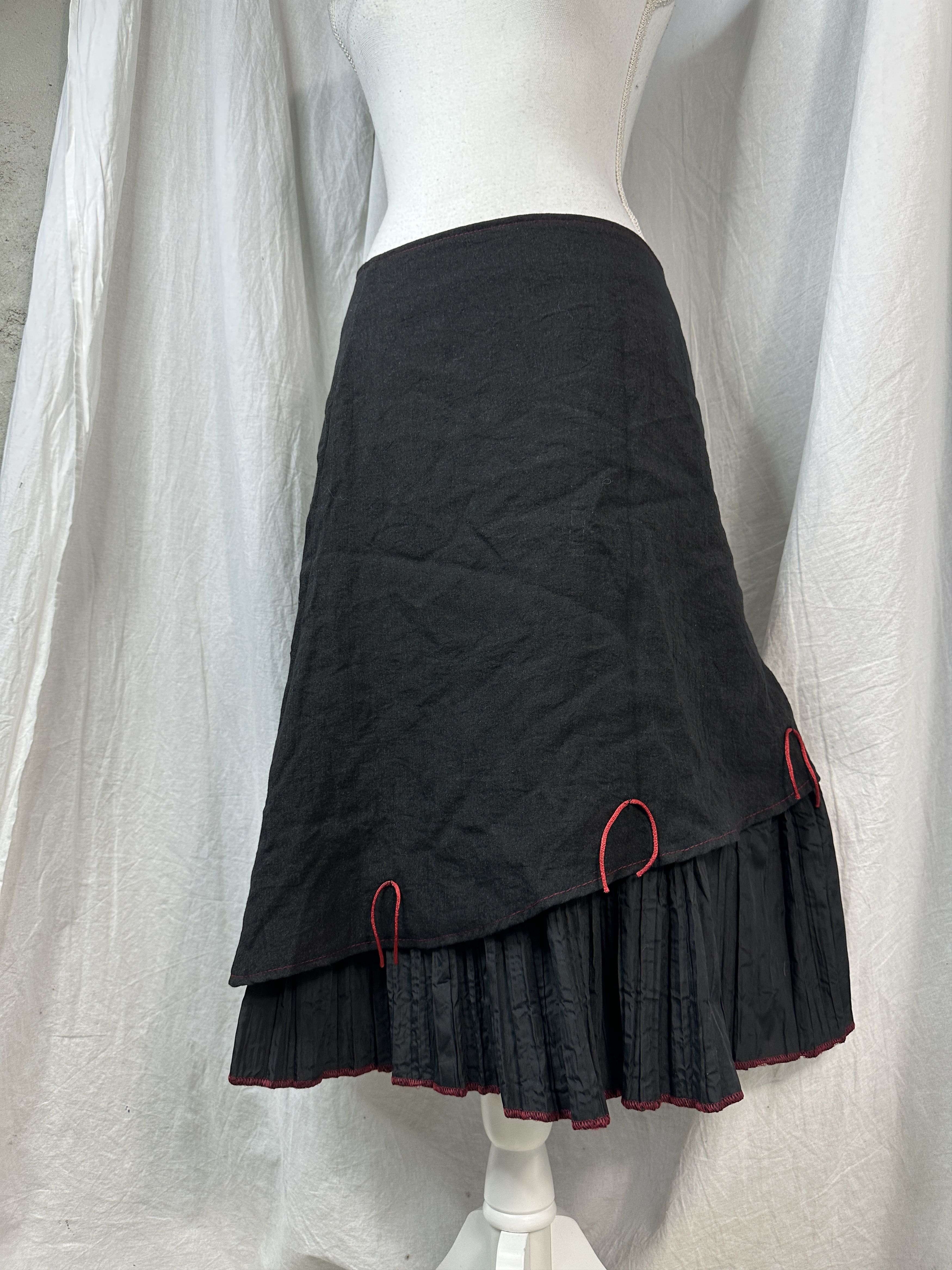 Vintage Vintage Layered Y2K Avant Garde Casual Archive Midi Skirt Size 26" / US 2 / IT 38 - 5 Thumbnail