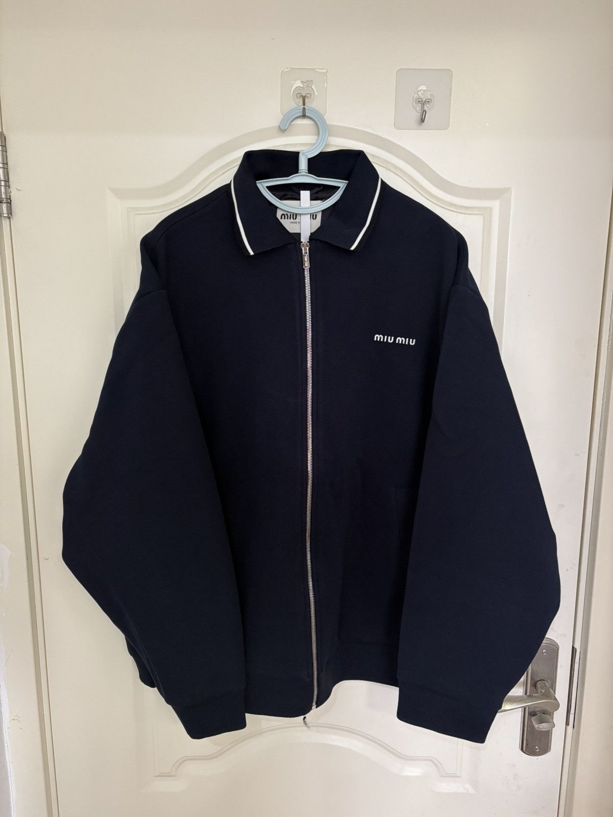 Miu Miu 25ss Knit Zip Up Bomber Jacket Size US L / EU 52-54 / 3 - 1 Thumbnail