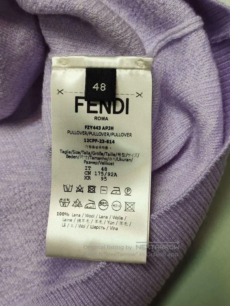 Fendi Fendi Purple monogram full print short-sleeve sweater Size L / US 10 / IT 46 - 5 Thumbnail