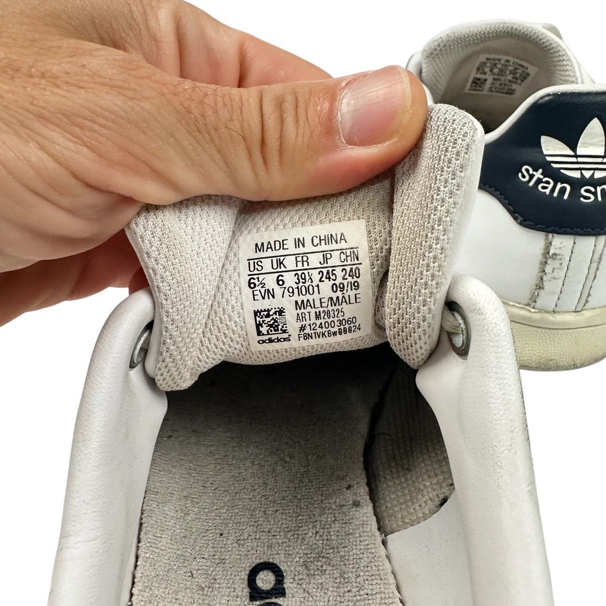 Adidas adidas Stan Smith Mens 6.5 Womens 8 White Leather Sneakers Size US 6.5 / EU 39-40 - 6 Thumbnail