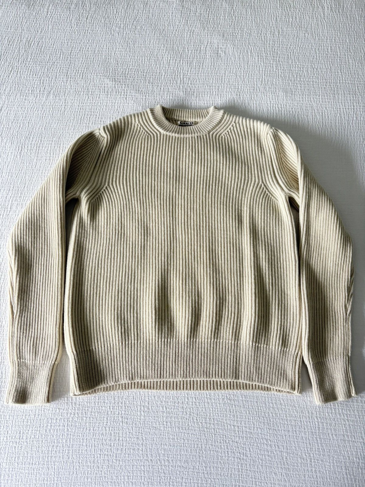 Auralee Auralee Ivory Rib Knit | Grailed