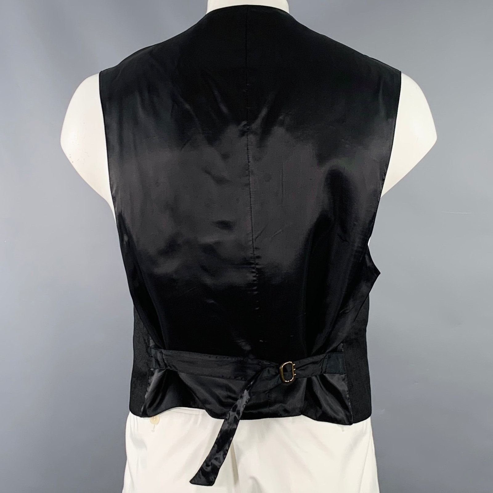 Byblos BYBLOS Size 42 Black Multi Color Stars Linen V-Neck Vest Size US L / EU 52-54 / 3 - 3 Thumbnail