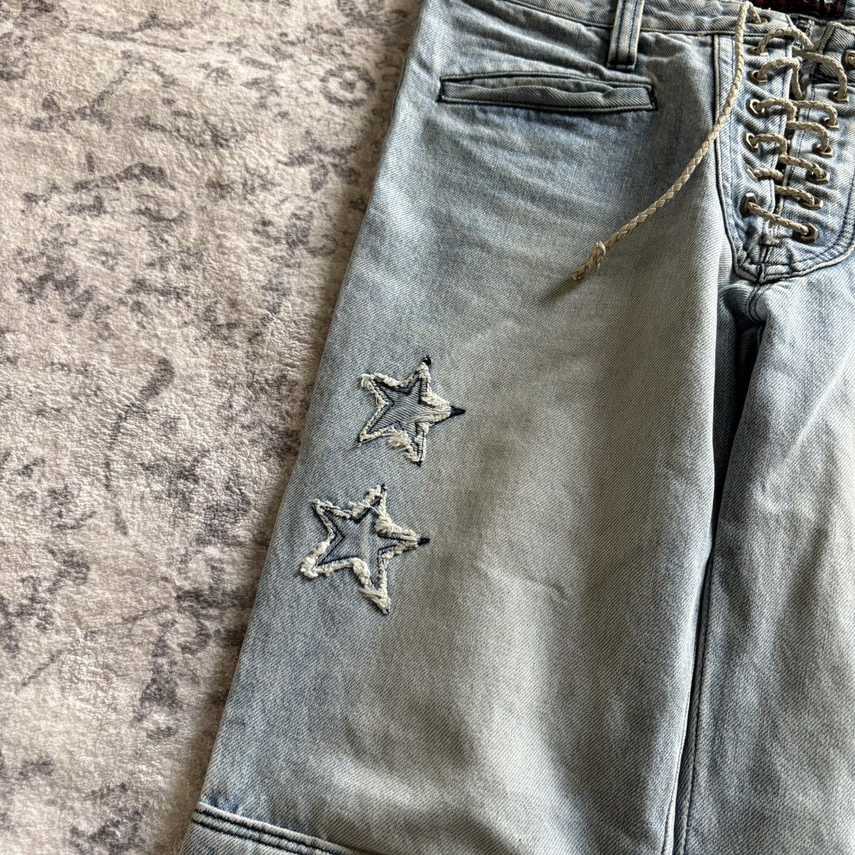Roen Roen by Hiromu Takahara Lace-Up Flared Denim Jeans | Size 2 Size US 32 / EU 48 - 5 Thumbnail