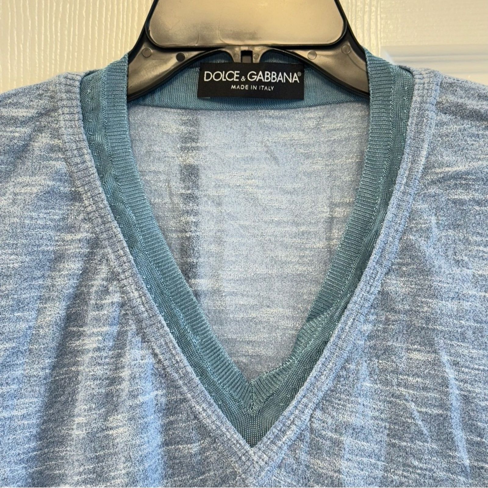 Dolce & Gabbana Dolce & Gabbana Sky Blue V-Neck Top, Size 38 Size XS / US 0-2 / IT 36-38 - 4 Thumbnail