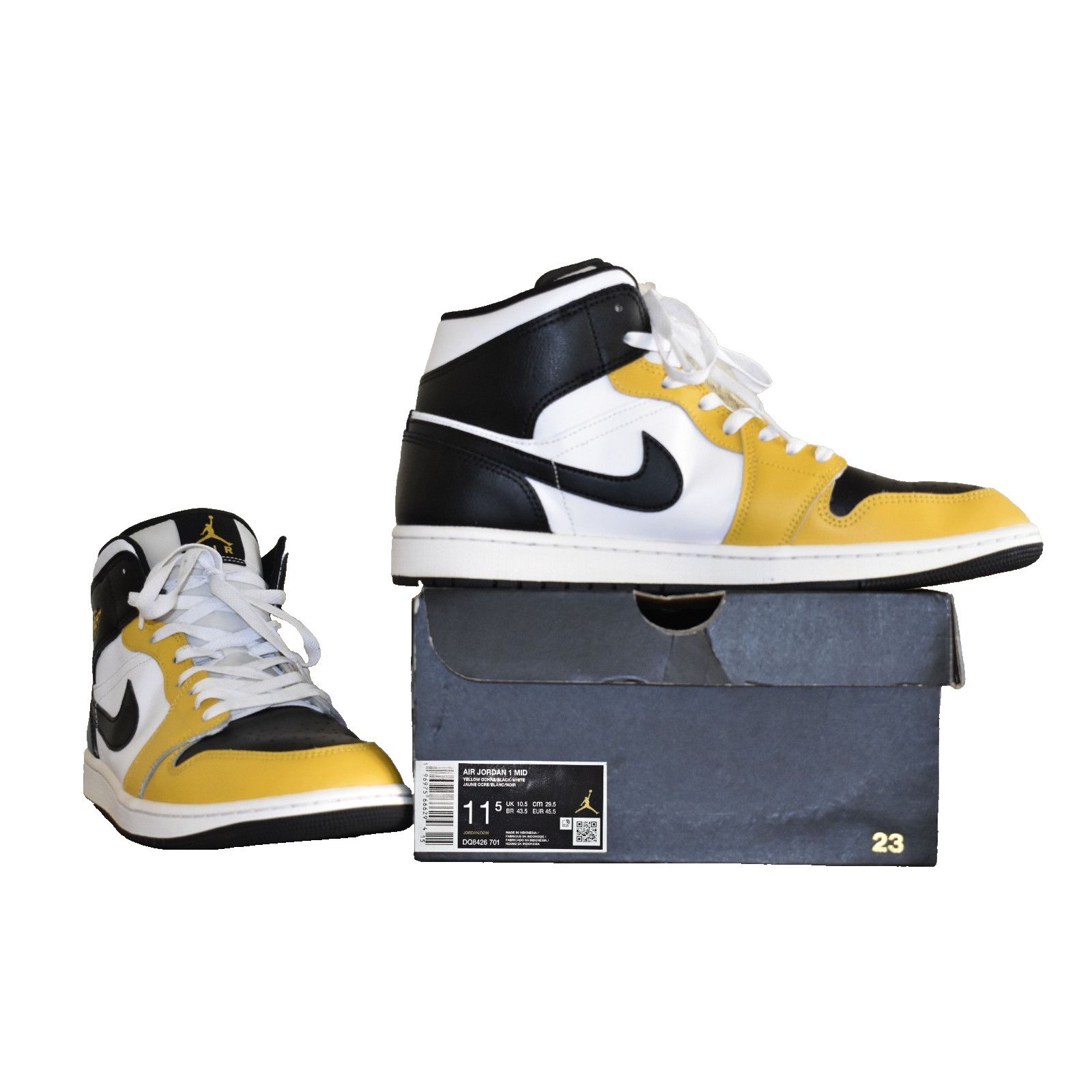 Nike NIKE AIR JORDAN 1 Mid Yellow Ochre Shoes DQ8426-701 Sz 11.5 Size US 11.5 / EU 44-45 - 1 Thumbnail