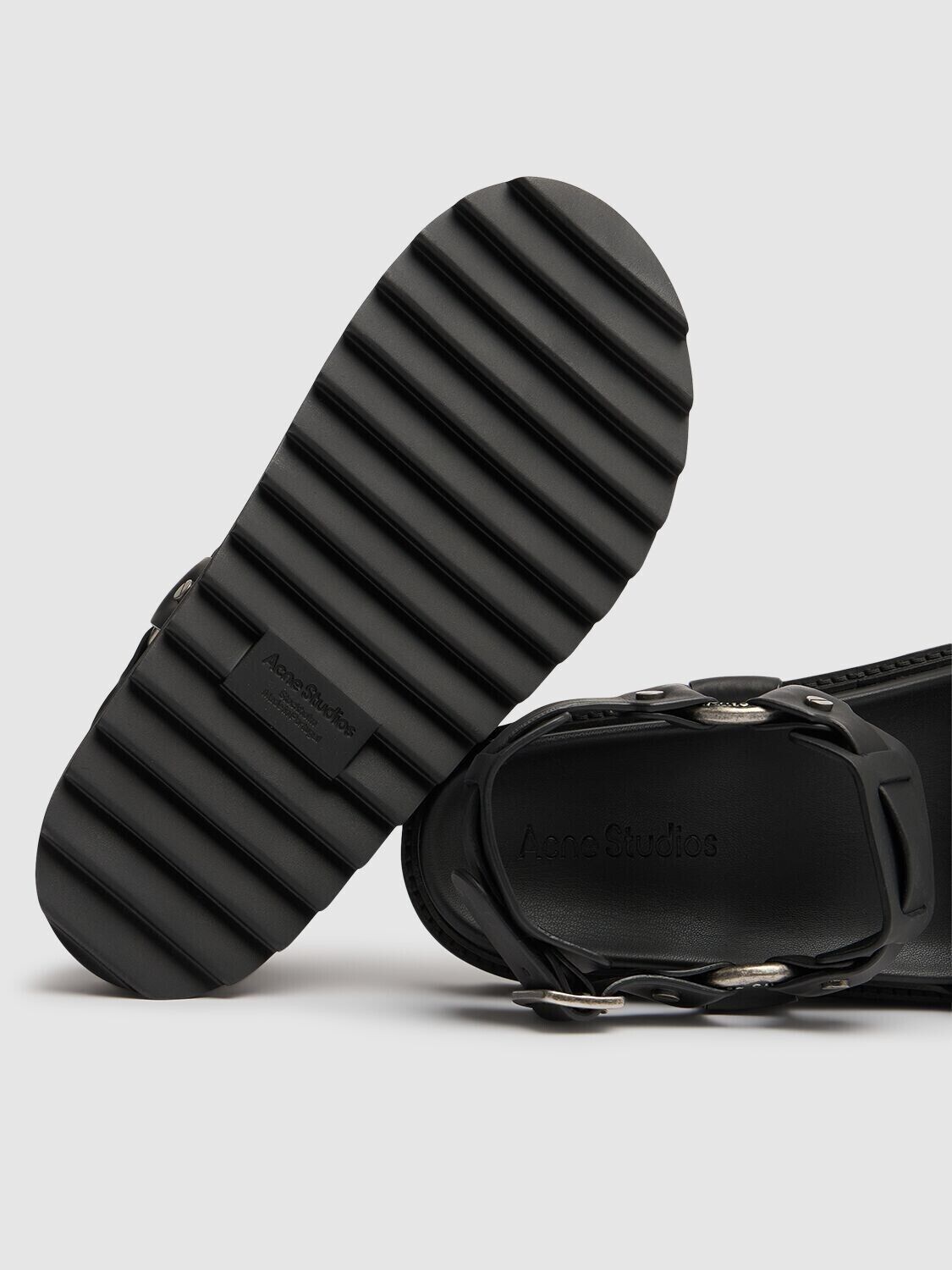 Acne Studios ACNE STUDIOS $650 Black Leather Buckle Sandals New Size US 6 / IT 36 - 4 Thumbnail