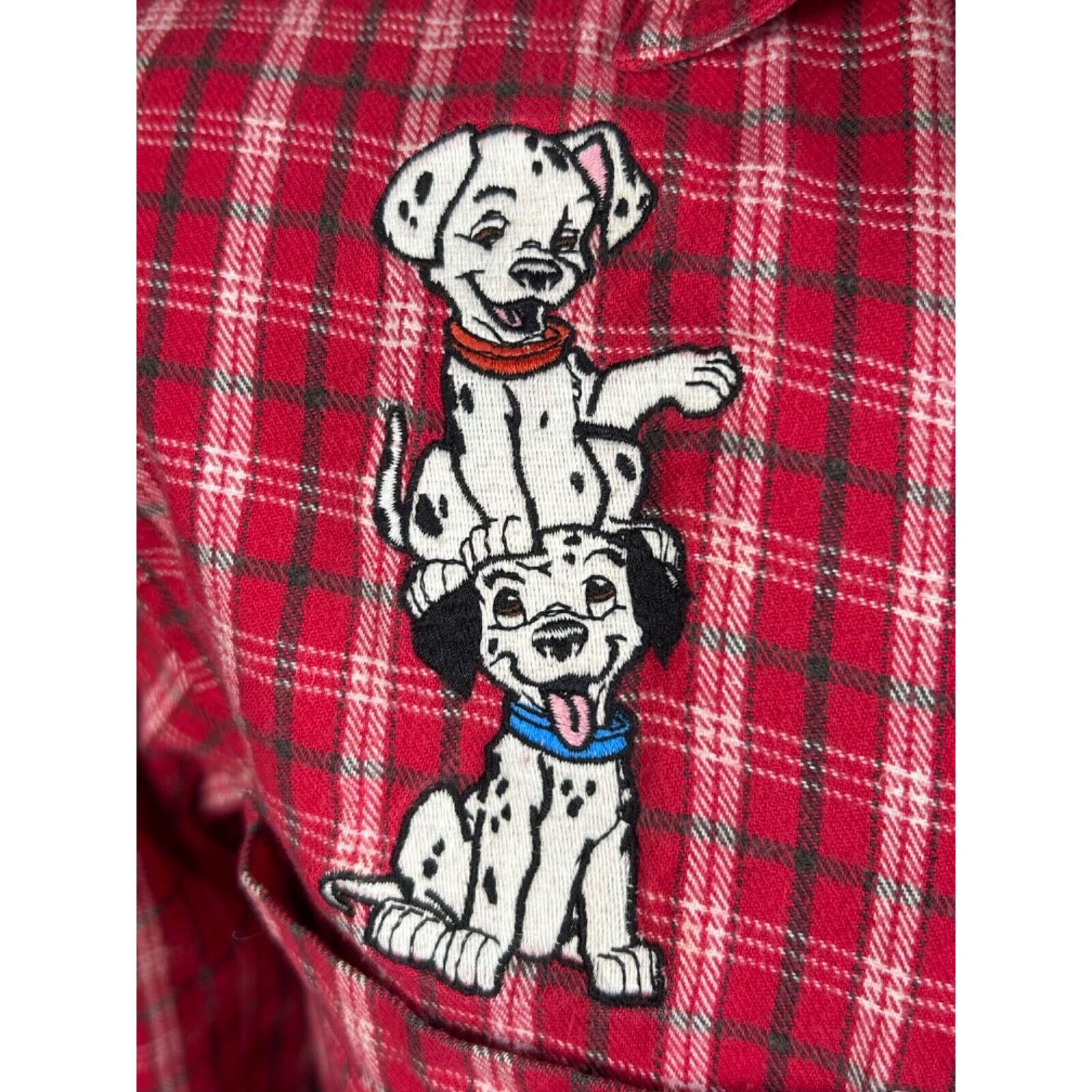 Disney Disney 101 Dalmatians Plaid Flannel Shirt Small Cotton VTG Size US S / EU 44-46 / 1 - 2 Thumbnail