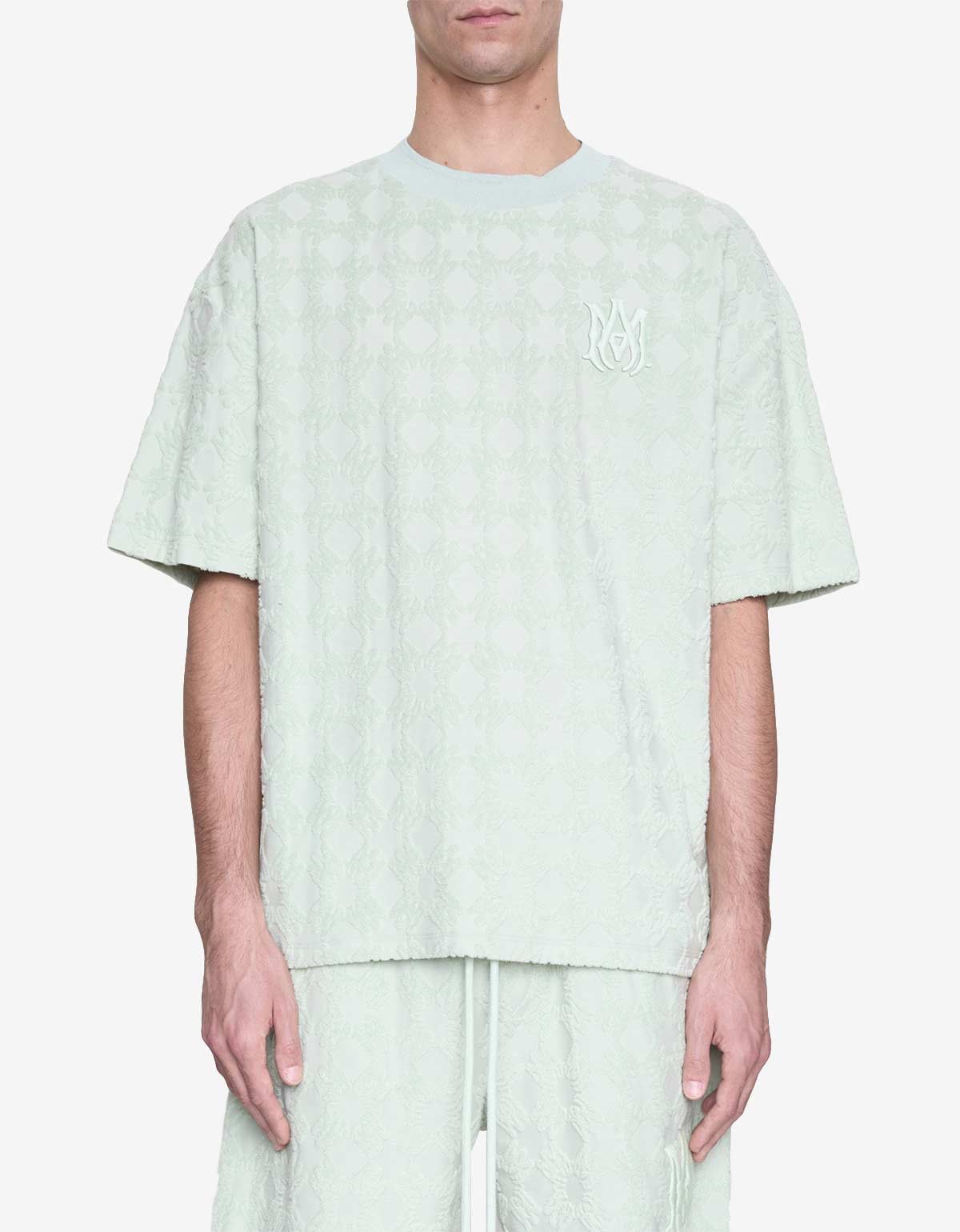 Amiri Amiri Green MA Quad Towelling Oversized T-Shirt Size US XL / EU 56 / 4 - 2 Thumbnail