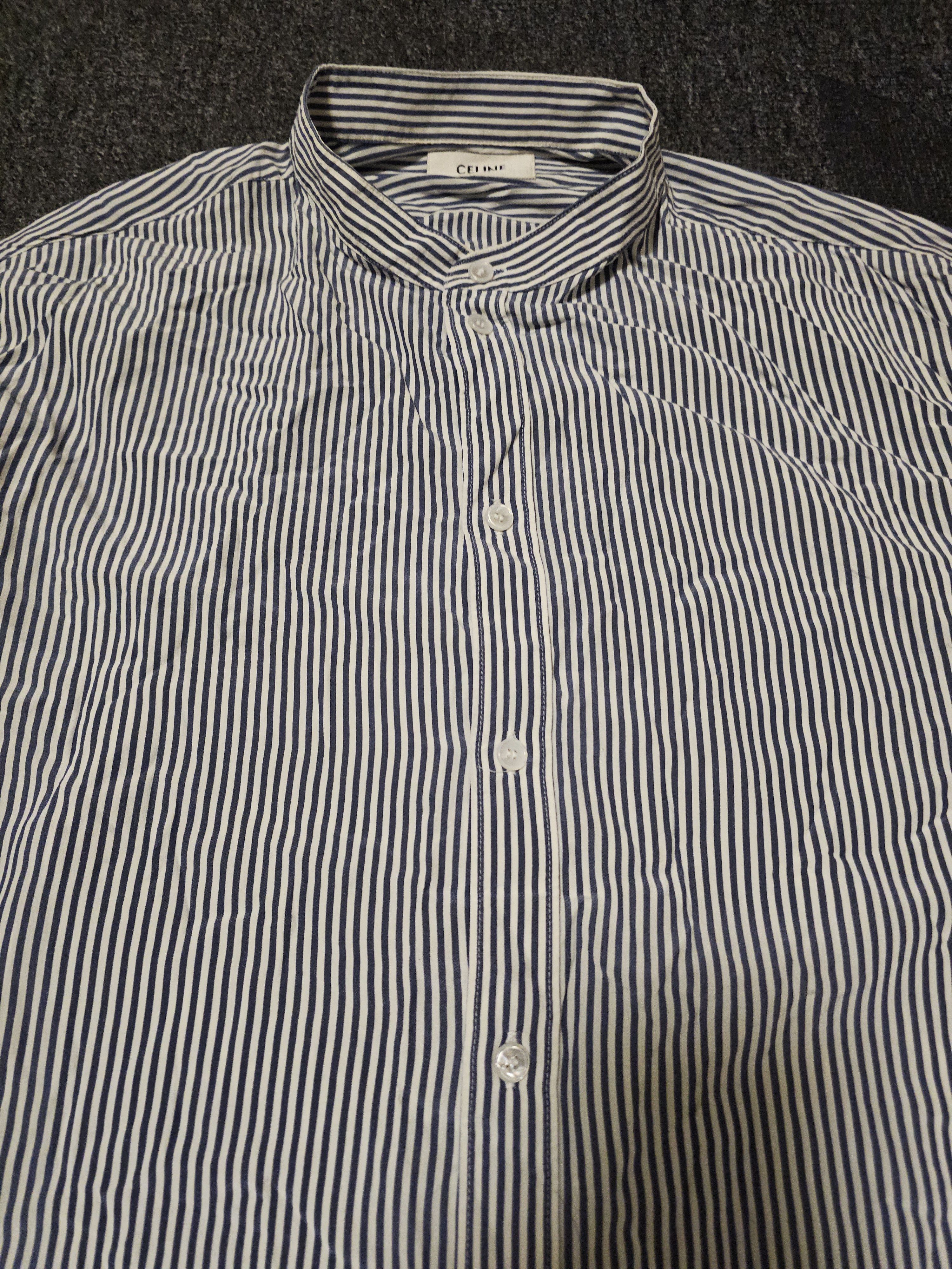 Celine Celine Men's Striped Soil Shirt Size 39 Size US M / EU 48-50 / 2 - 2 Thumbnail