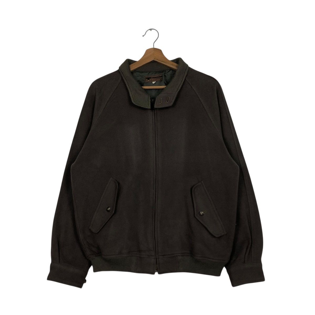 Vintage 🔥RICH BLACK VINTAGE BOMBER WOOL JACKET TENSON ISSEY MIYAKE Size US L / EU 52-54 / 3 - 3 Thumbnail