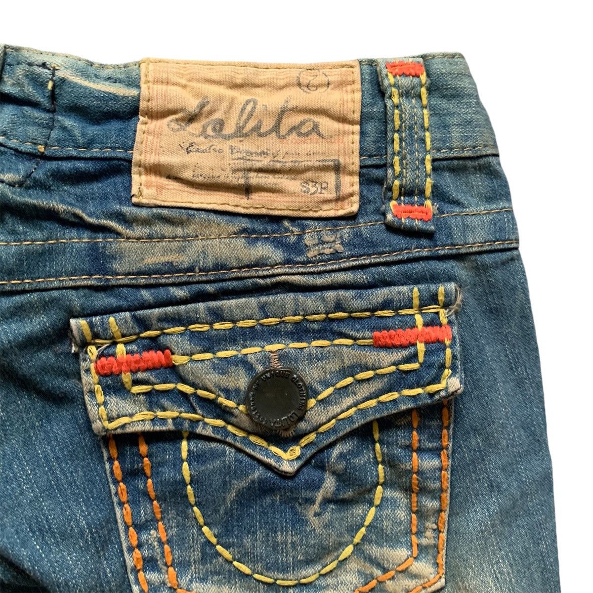 If Six Was Nine × Japanese Brand × Le Grande Bleu (L.G.B.) Lolita spiral cit flare jeans Size US 30 / EU 46 - 11 Thumbnail