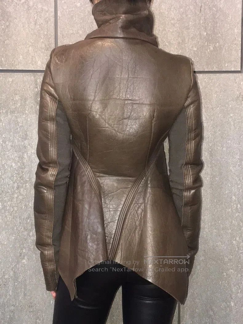 Rick Owens Rick Owens Leather Knit Jacket. Size US M / EU 48-50 / 2 - 2 Thumbnail