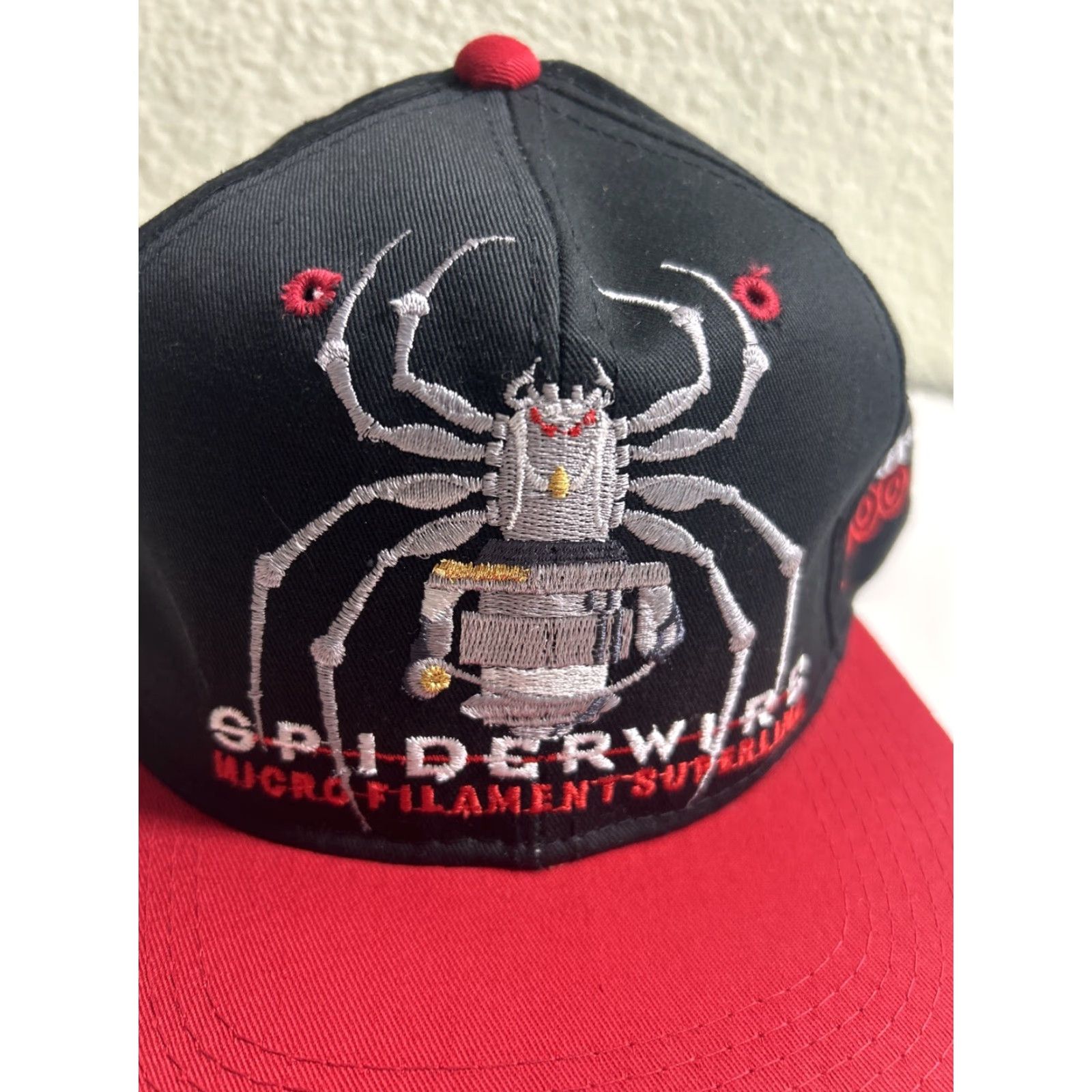 Vintage VINTAGE Youngan Spiderwire Hat One Size Black Mens 90s Snapback Adjustable Size ONE SIZE - 3 Thumbnail