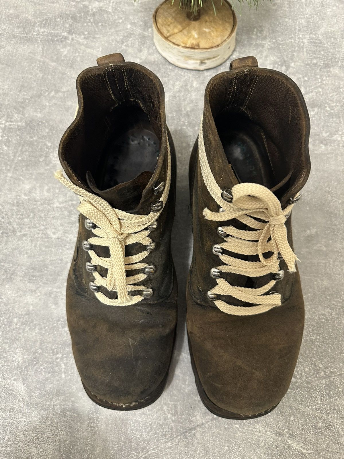 Vintage Vintage Military Brown Leather Boots Y2K style Size US 10 / EU 43 - 3 Thumbnail