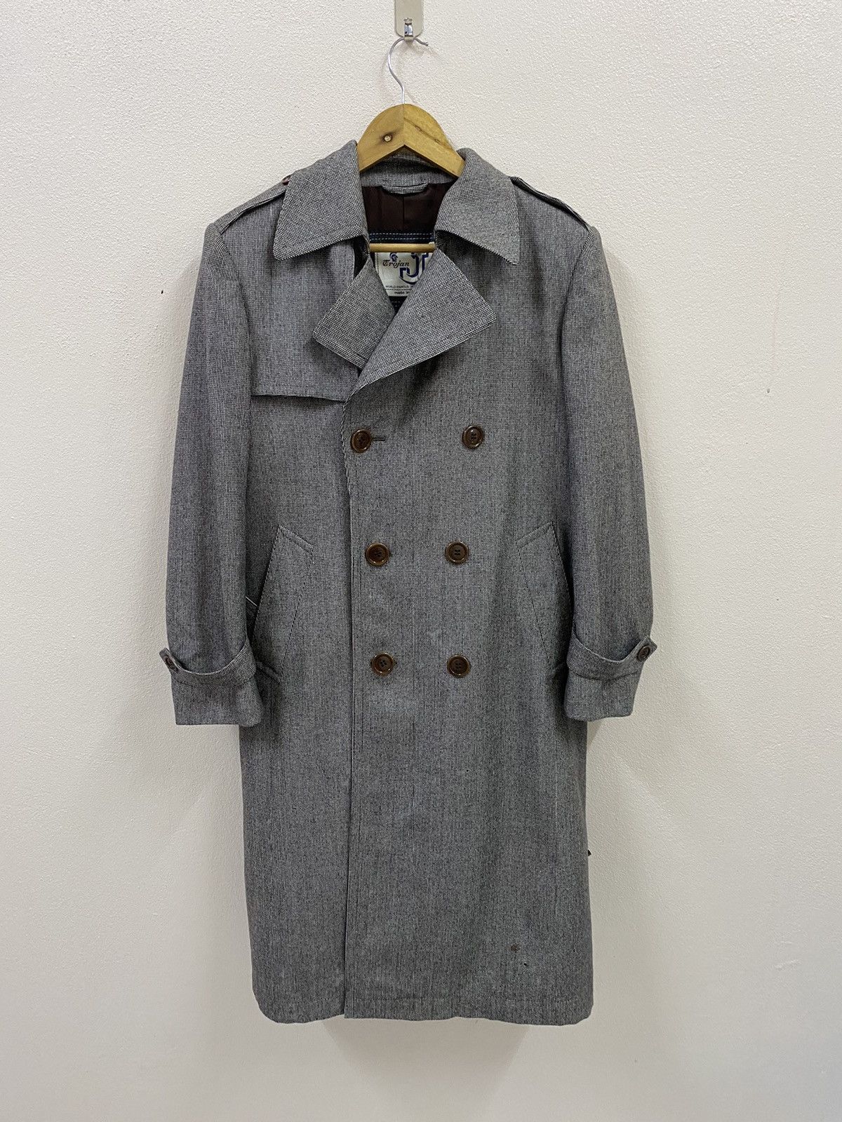 Japanese Brand Trojan Wool Coat Long Jacket Size US L / EU 52-54 / 3 - 2 Thumbnail